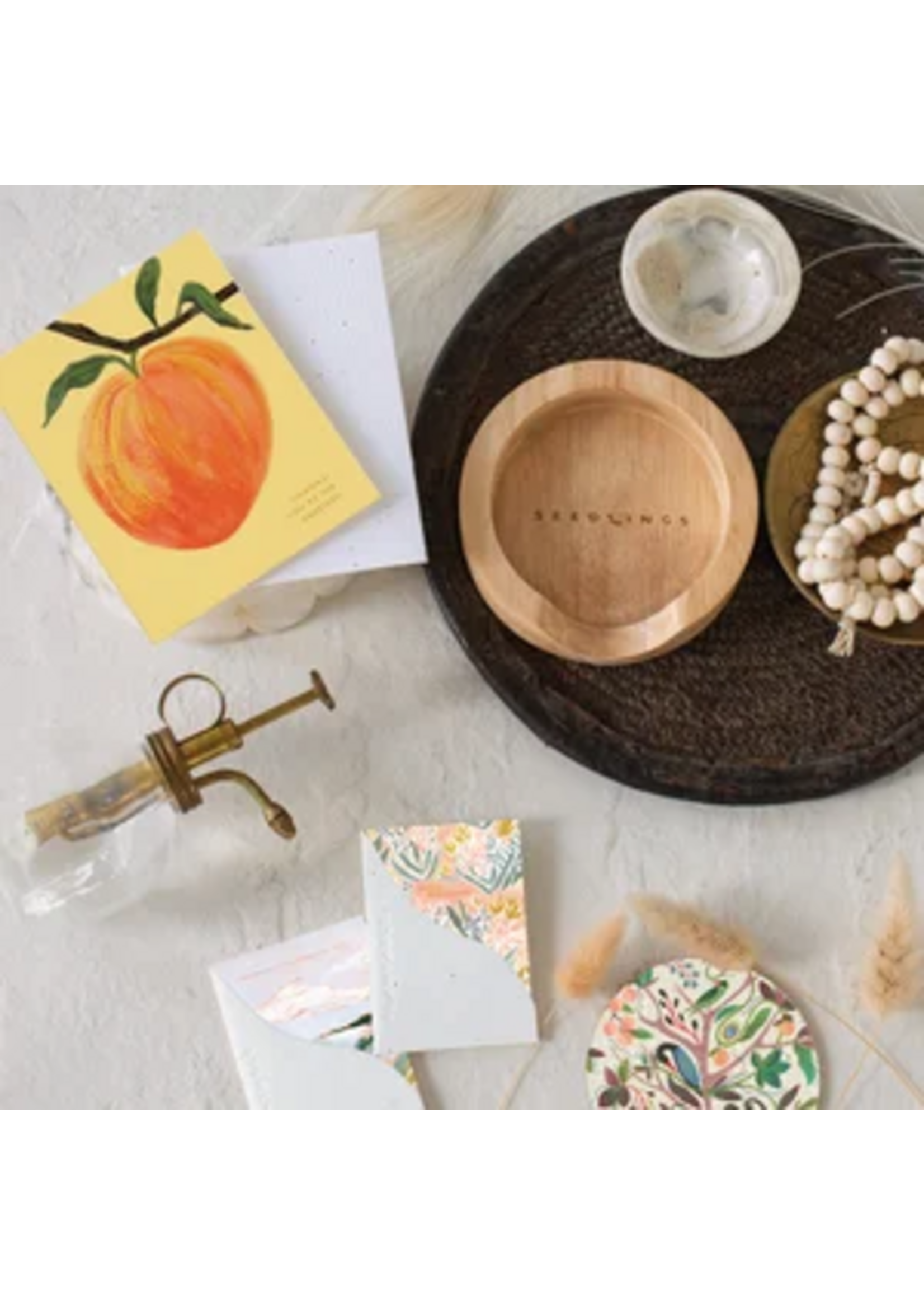 Seedlings Peach Thank You Card