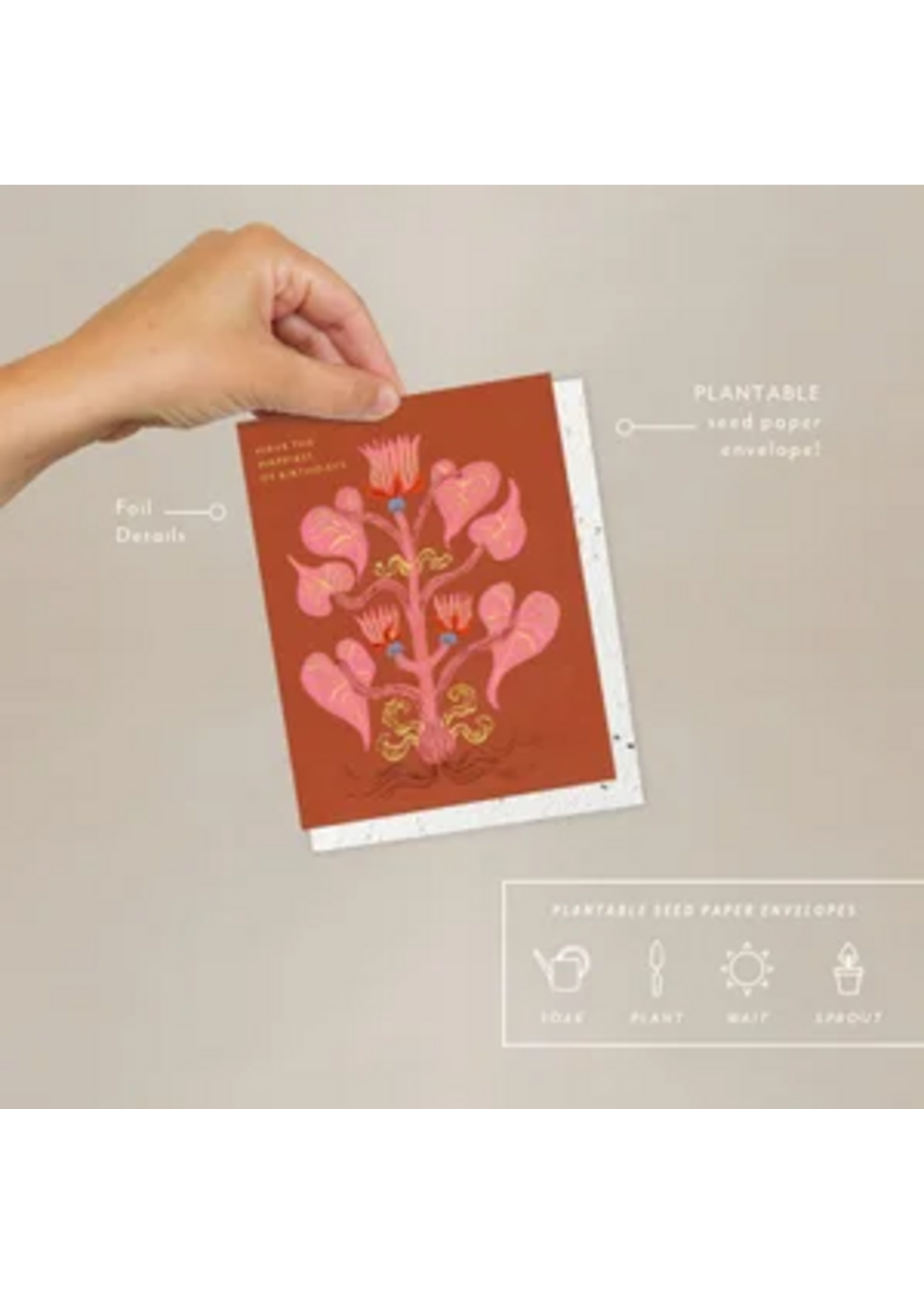 Seedlings Heart of Flowers Birthday Card