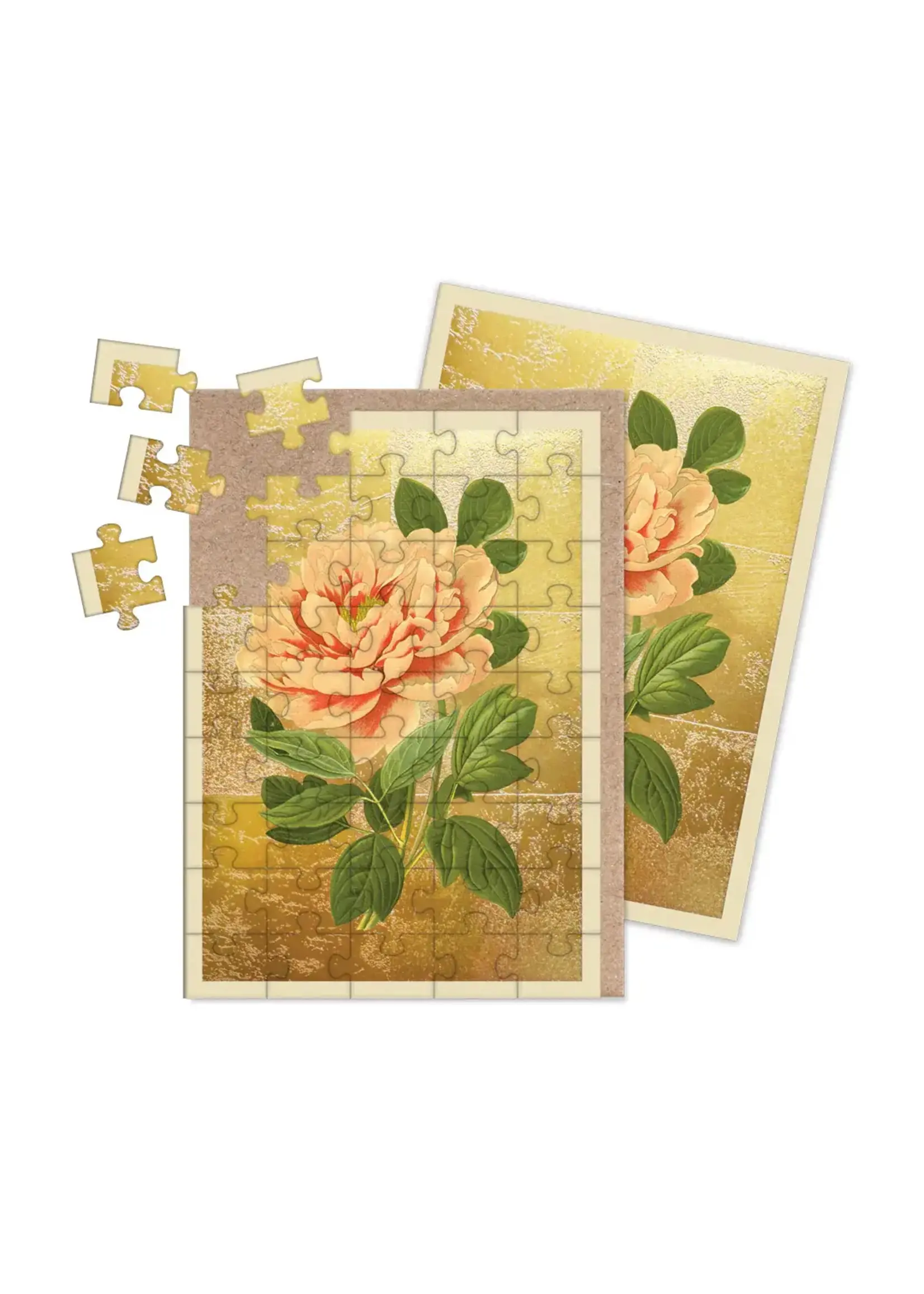 Ohh Deer Tree Peony Jigsaw Greeting Card