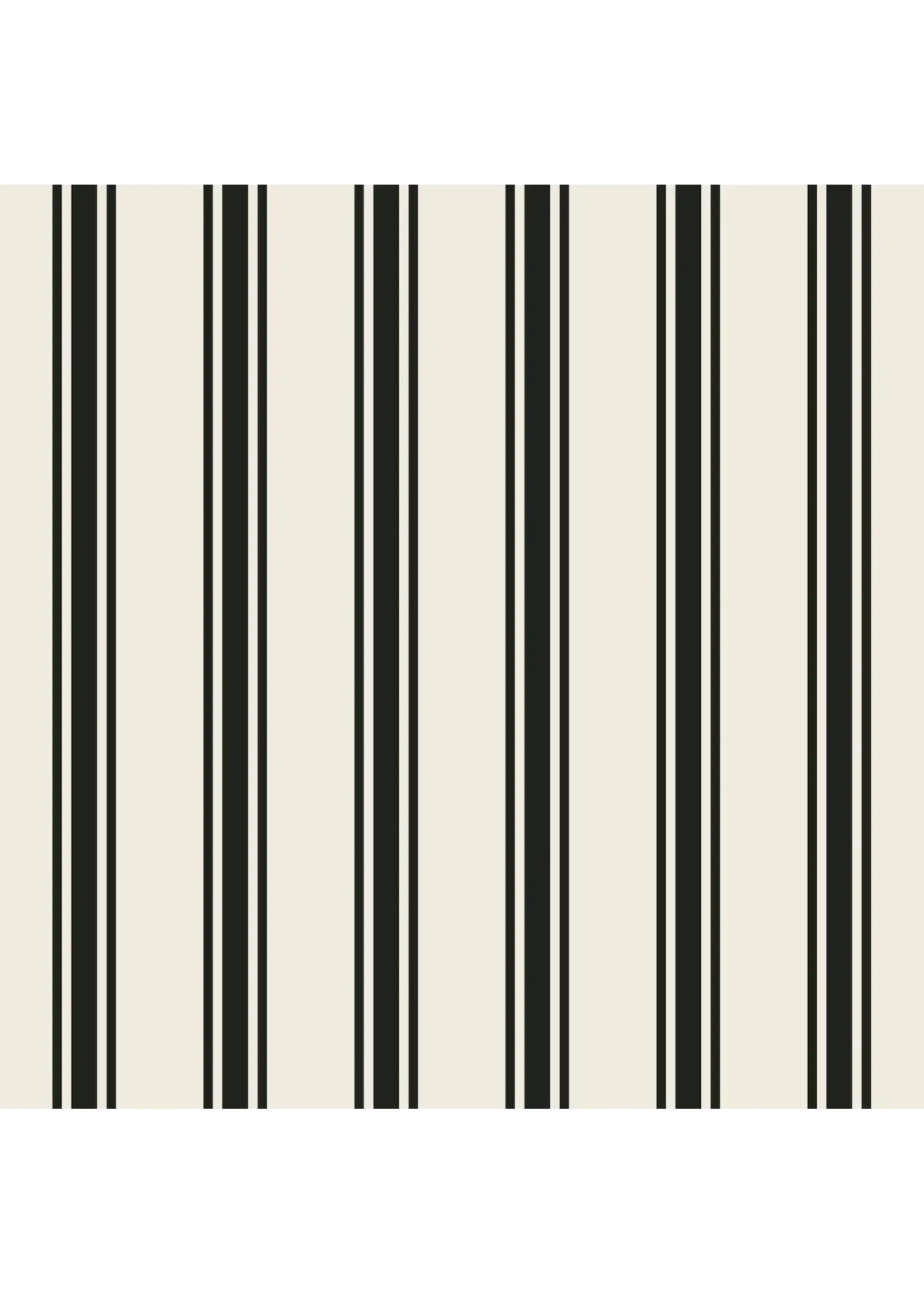 Black Linen Stripe Cocktail Napkins