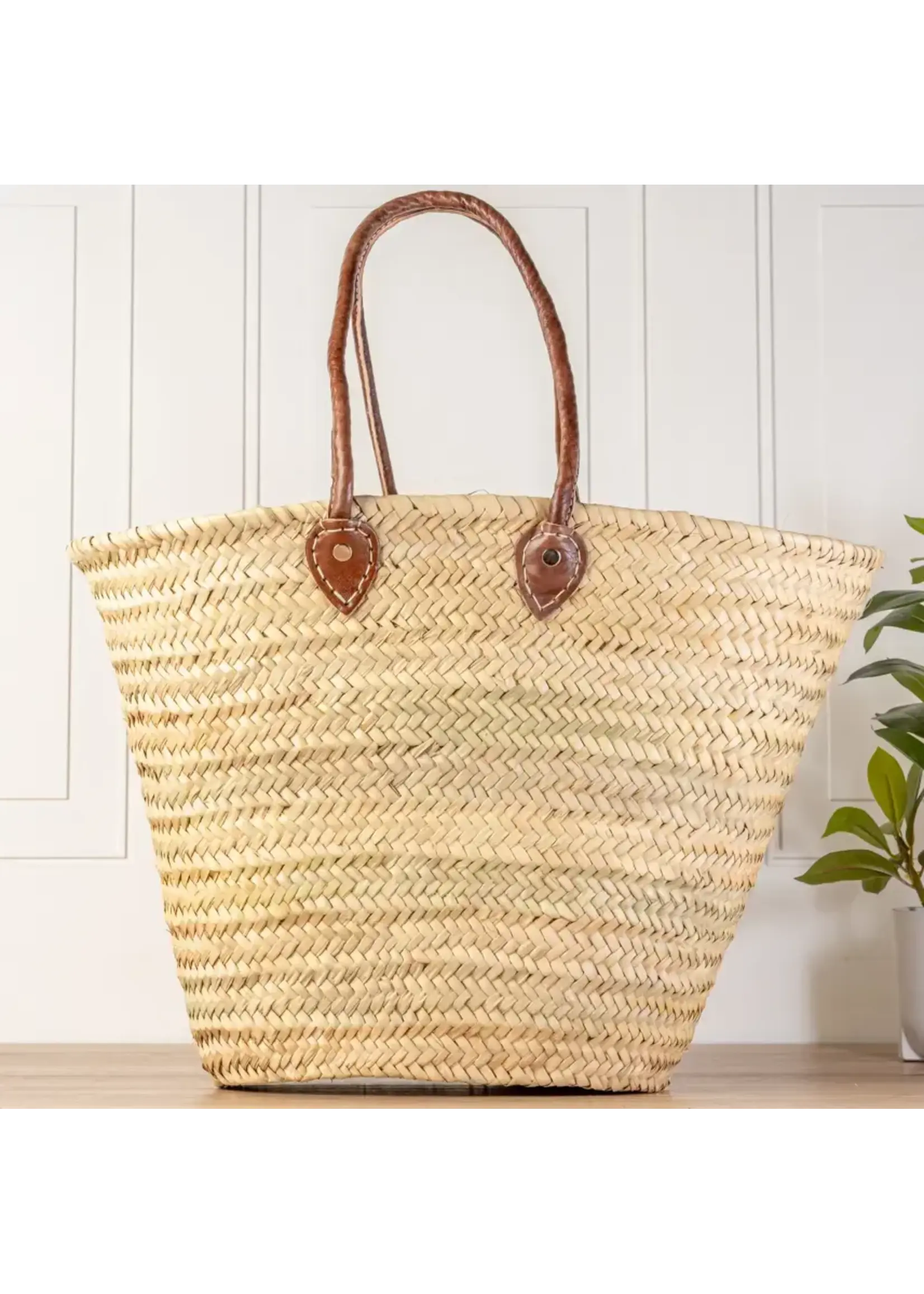 Verve Culture Moroccan Shopping Basket (Dark Brown)