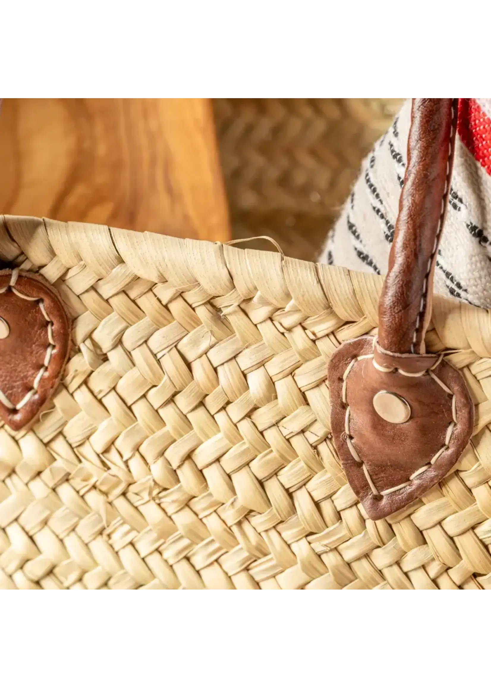 Verve Culture Moroccan Shopping Basket (Dark Brown)