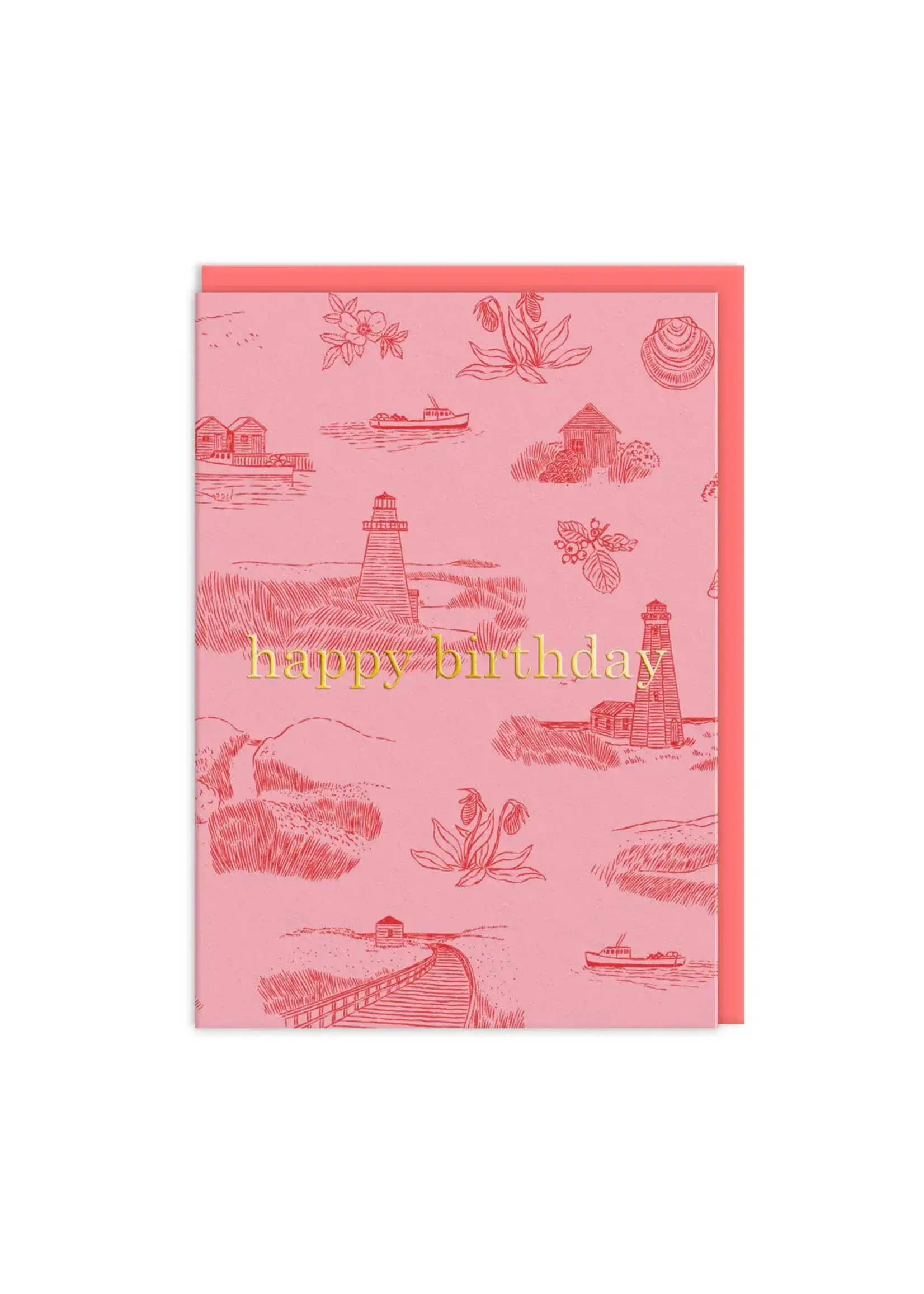 Ohh Deer Cranes and Wisteria Greeting Card