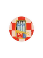 Seedlings Sardines Round Coaster with Foil