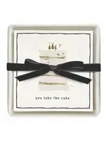 Santa Barbara Ceramic Guest Napkin Tray + Napkins - Cake + Cocktails