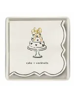 Santa Barbara Ceramic Guest Napkin Tray + Napkins - Cake + Cocktails
