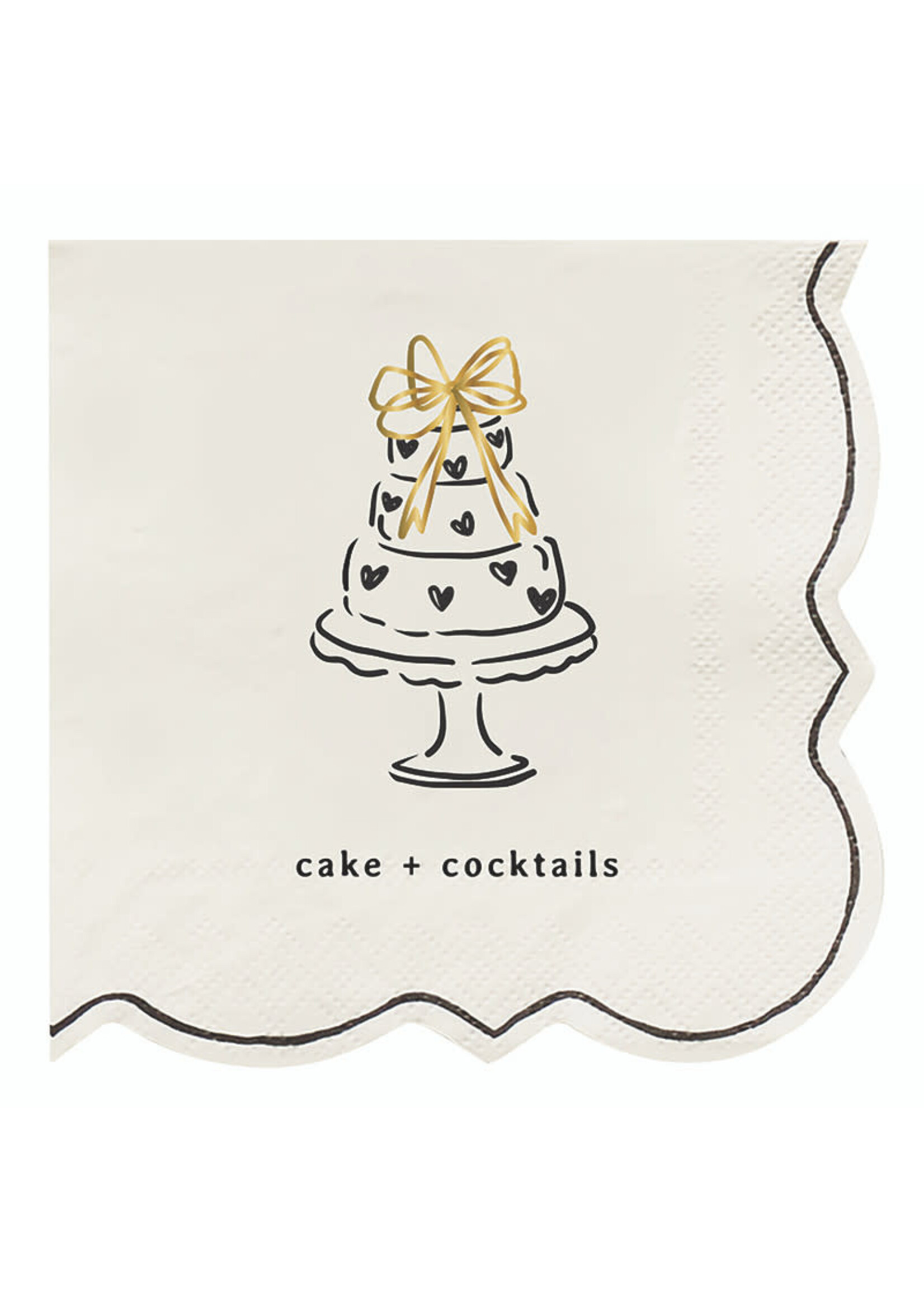 Santa Barbara Ceramic Guest Napkin Tray + Napkins - Cake + Cocktails