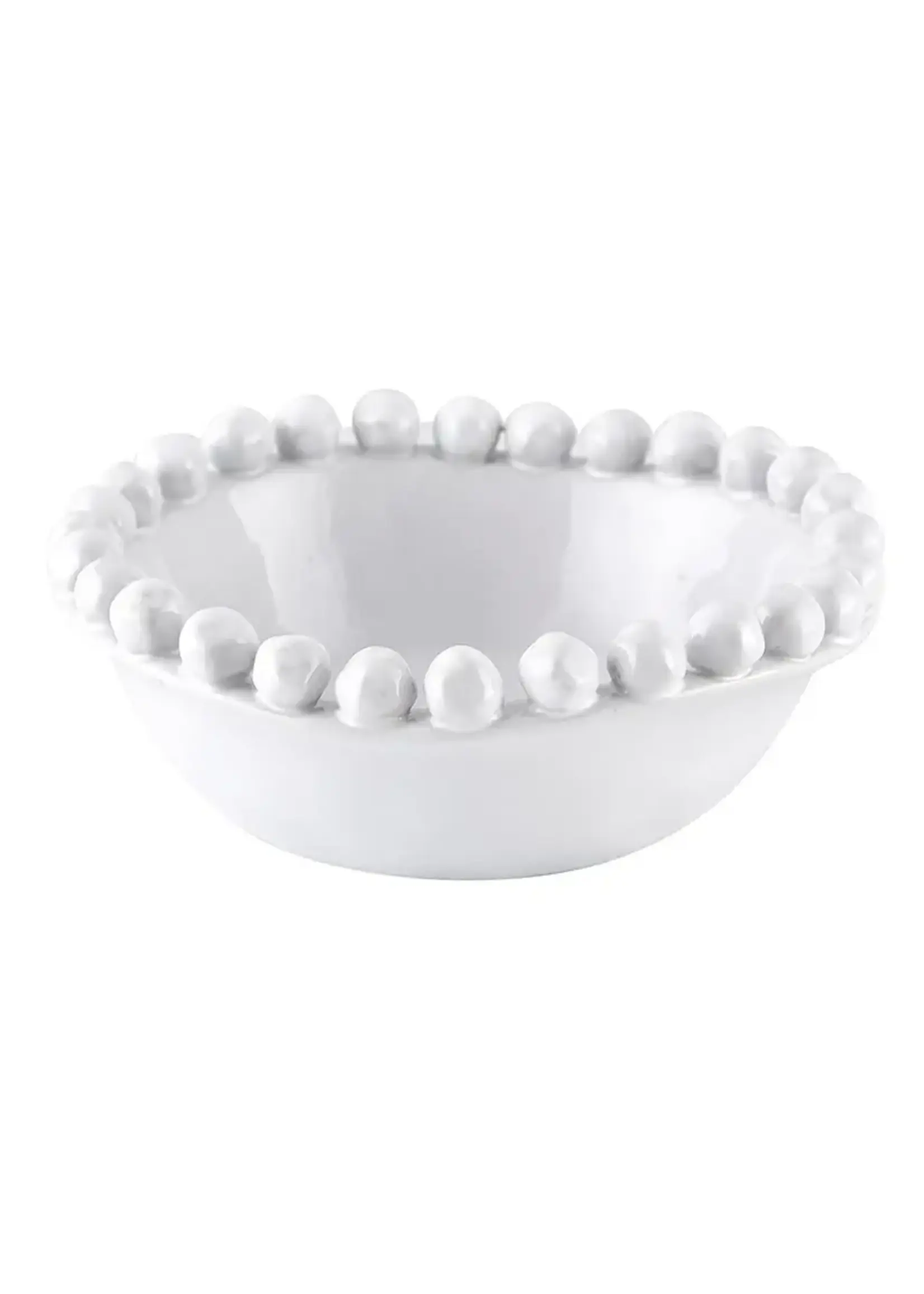 Santa Barbara Dotted Edge Bowl White- 5" (Small)