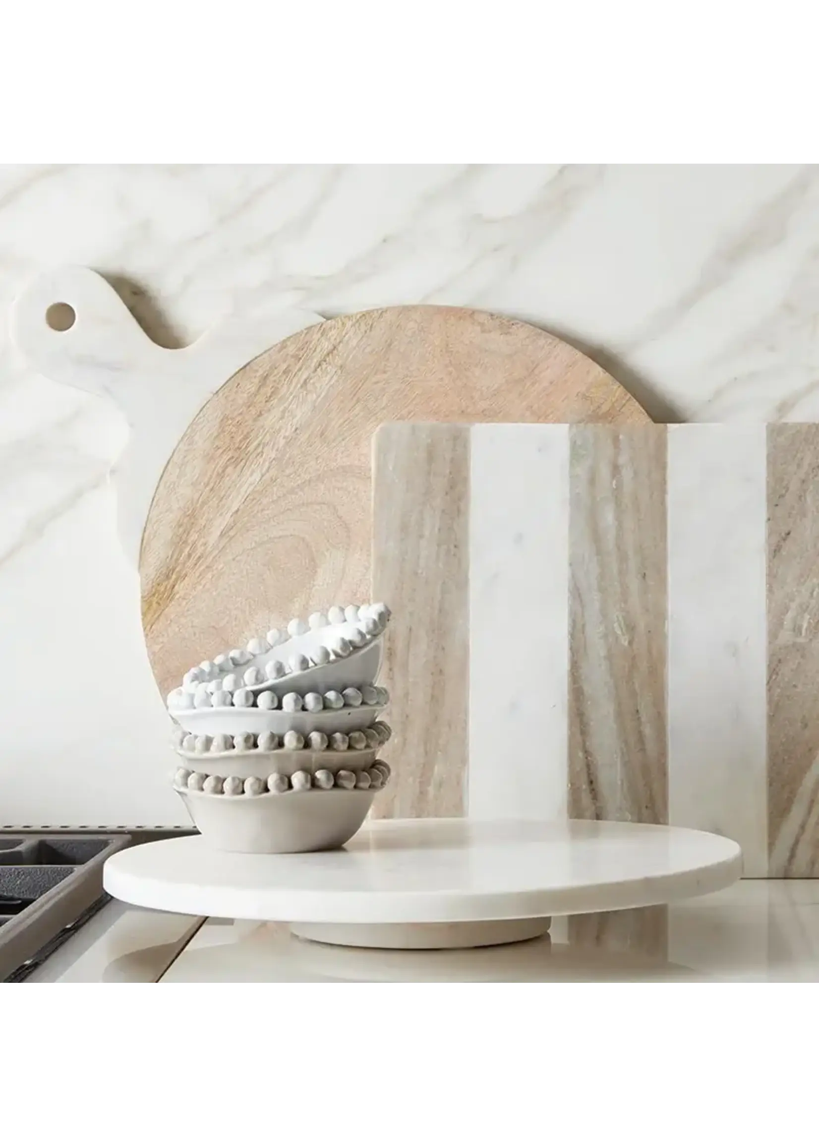 Santa Barbara Dotted Edge Bowl White- 5" (Small)