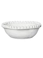 Santa Barbara Beaded Bowl White - 8" (Large)