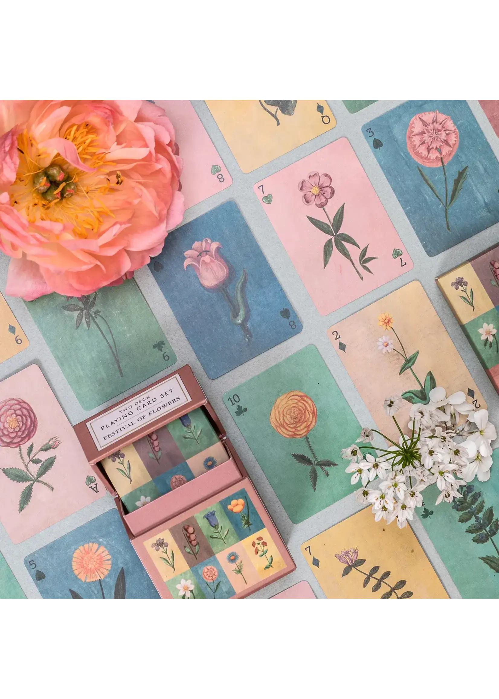 Rommytown Playing Cards - Set of Two Decks (Festival of Flowers)