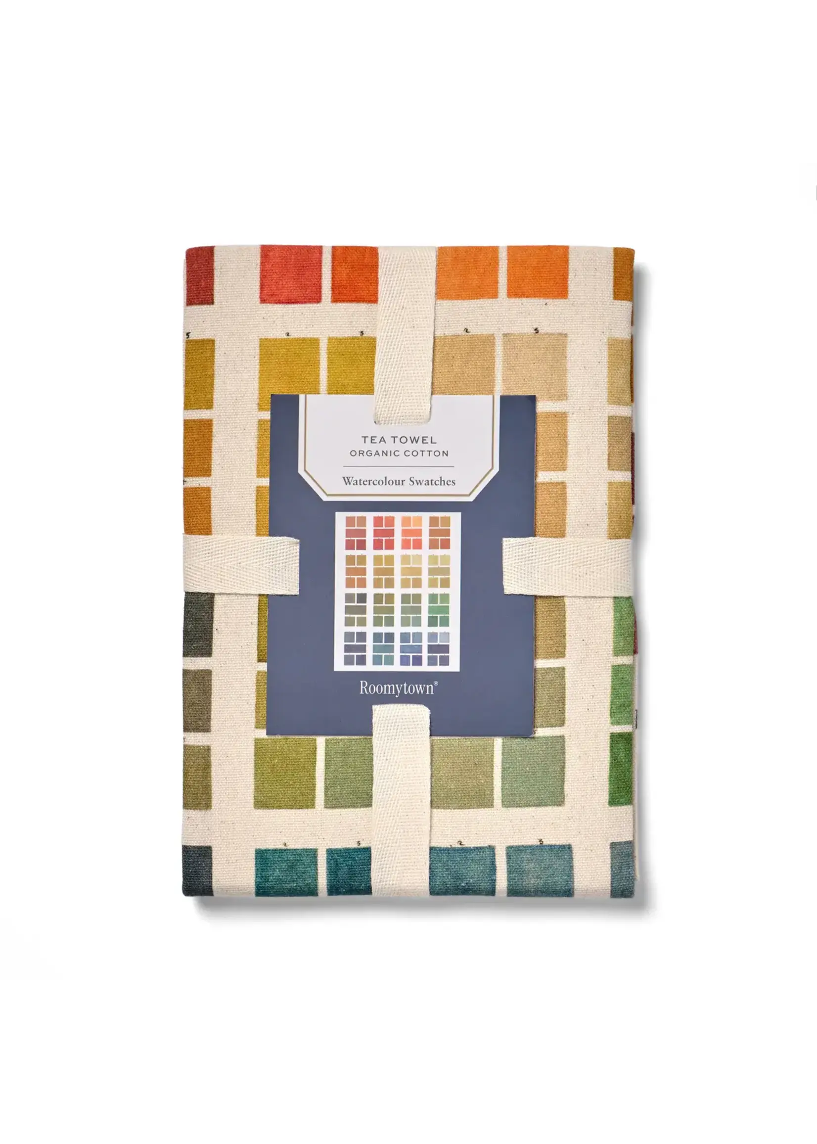 Rommytown Organic Cotton Tea Towel - Watercolour Swatches