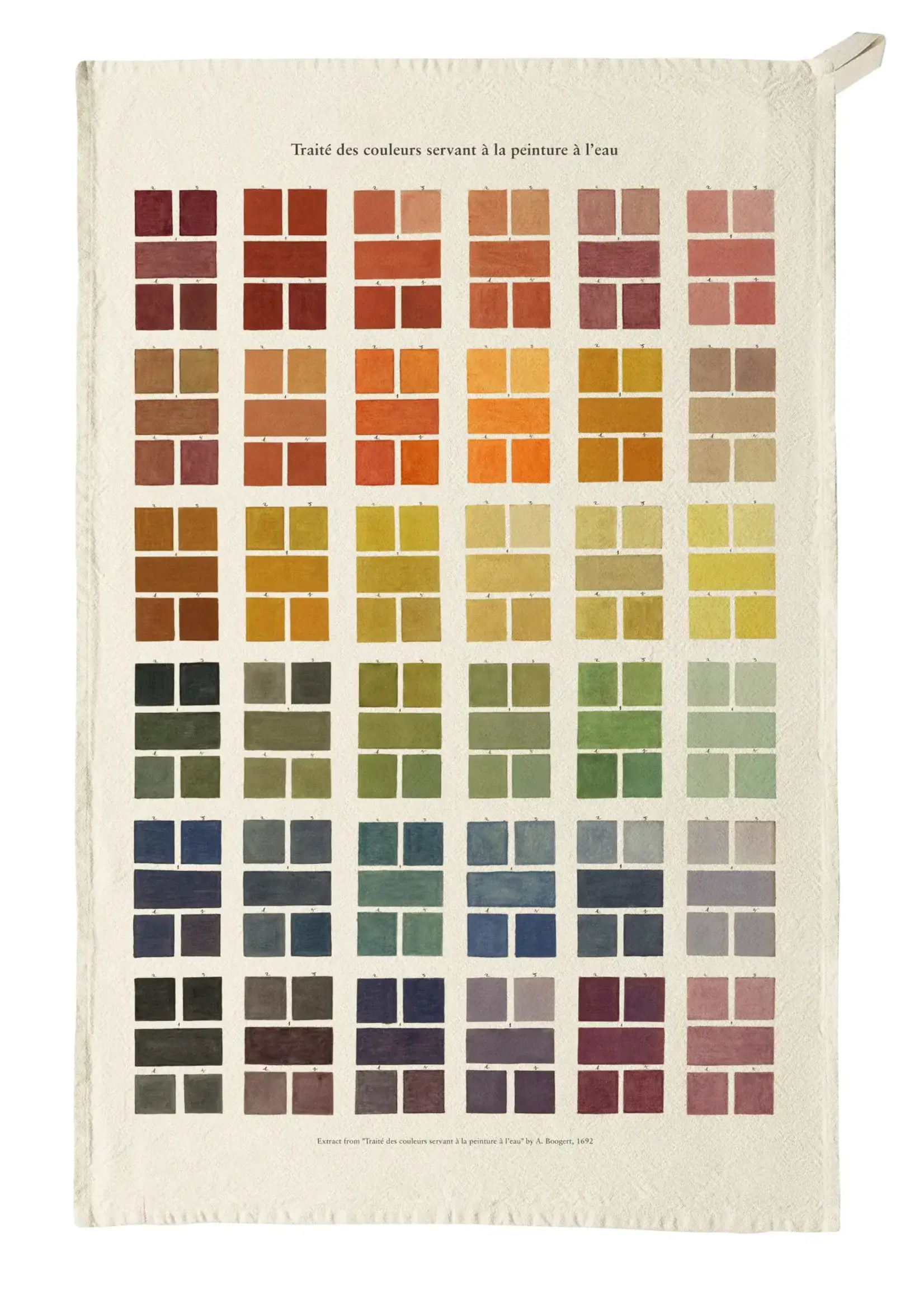 Rommytown Organic Cotton Tea Towel - Watercolour Swatches