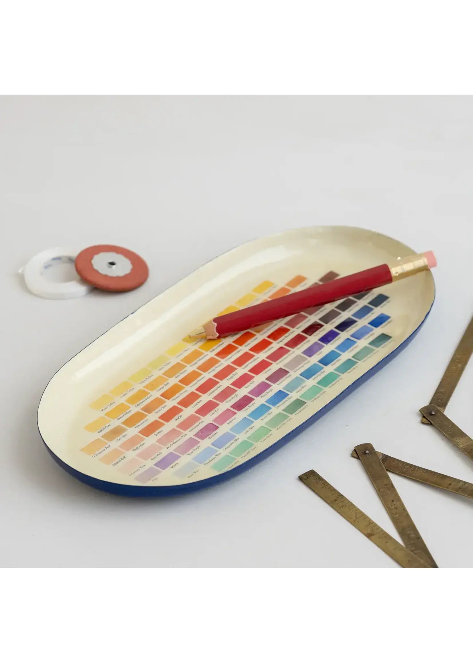 Rommytown Enamel Printed Tray - Nomenclature of Colors