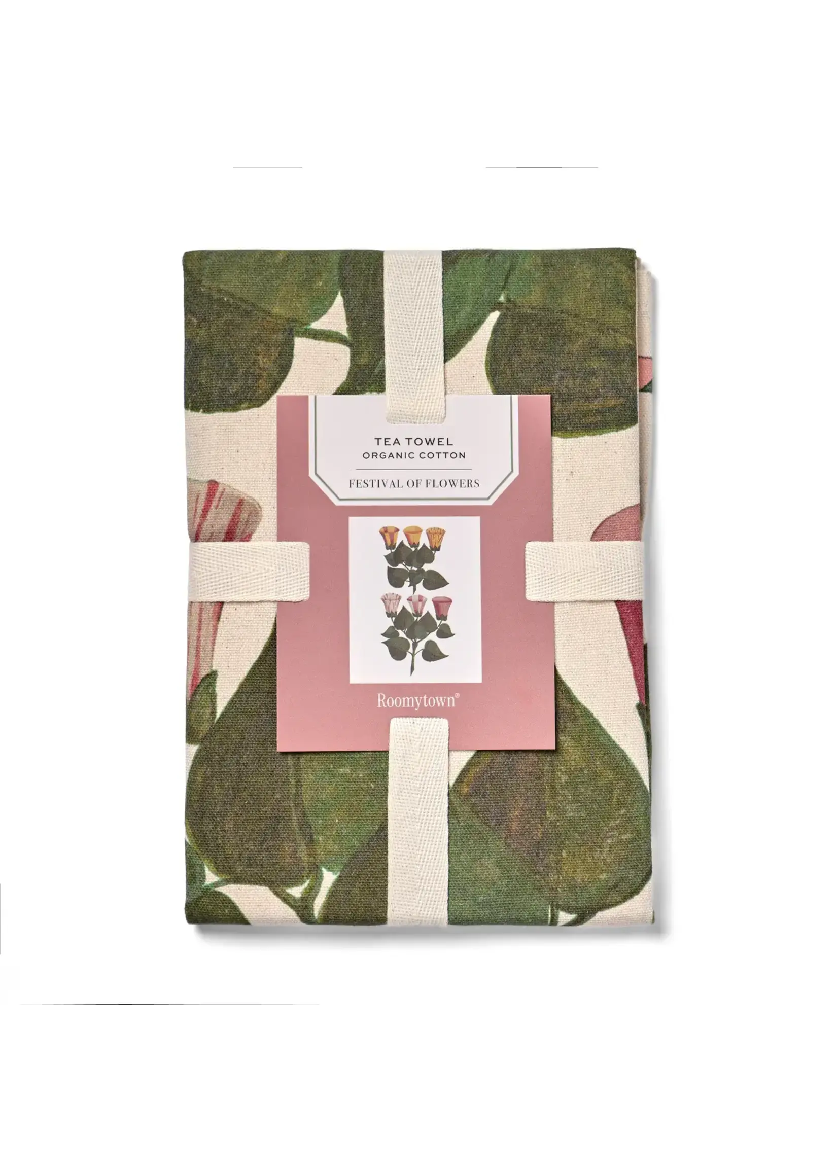 Rommytown Organic Cotton Tea Towel - Festival Flowers