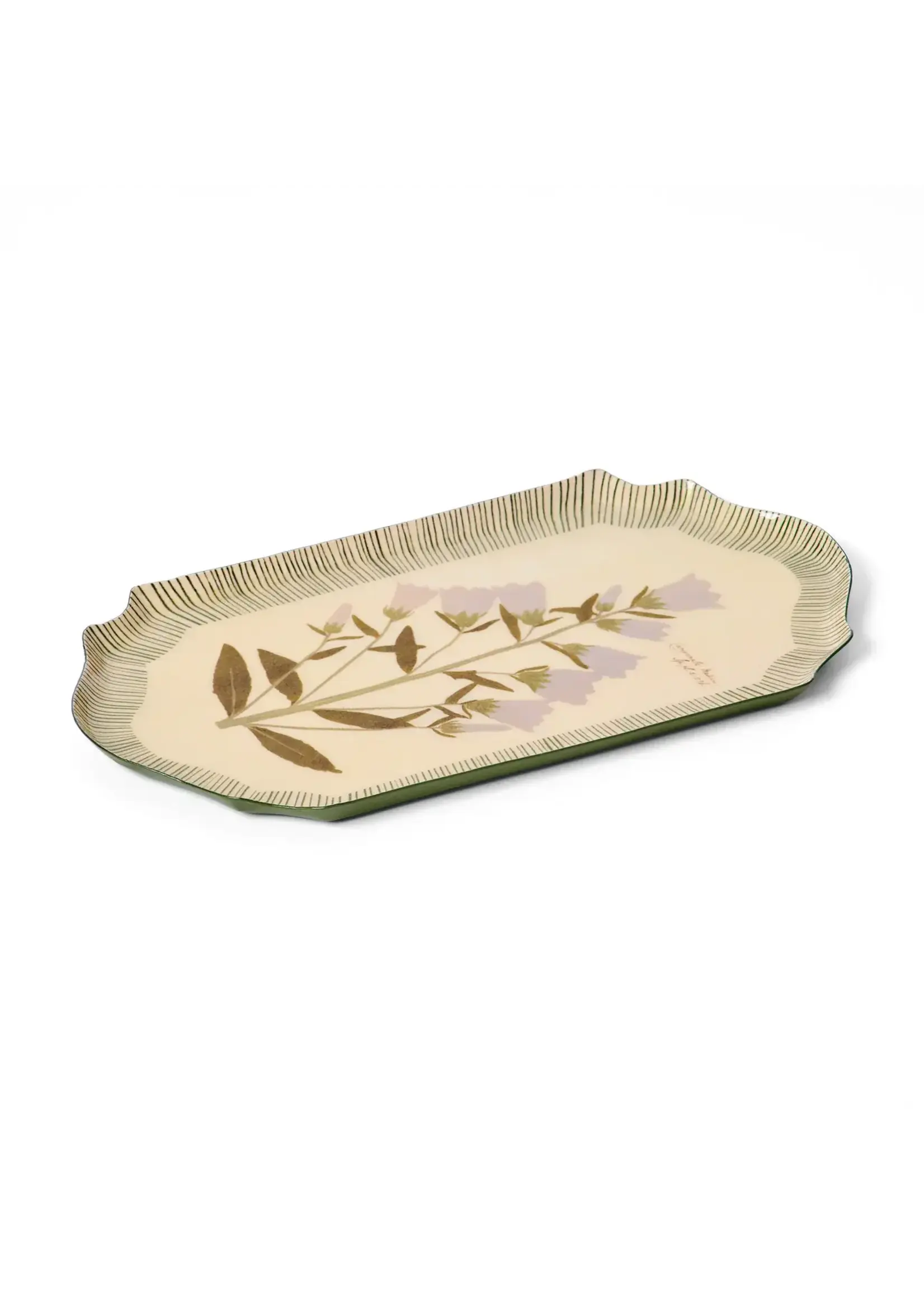 Rommytown Enamel Shaped Edge Tray – Campanula Bellflower