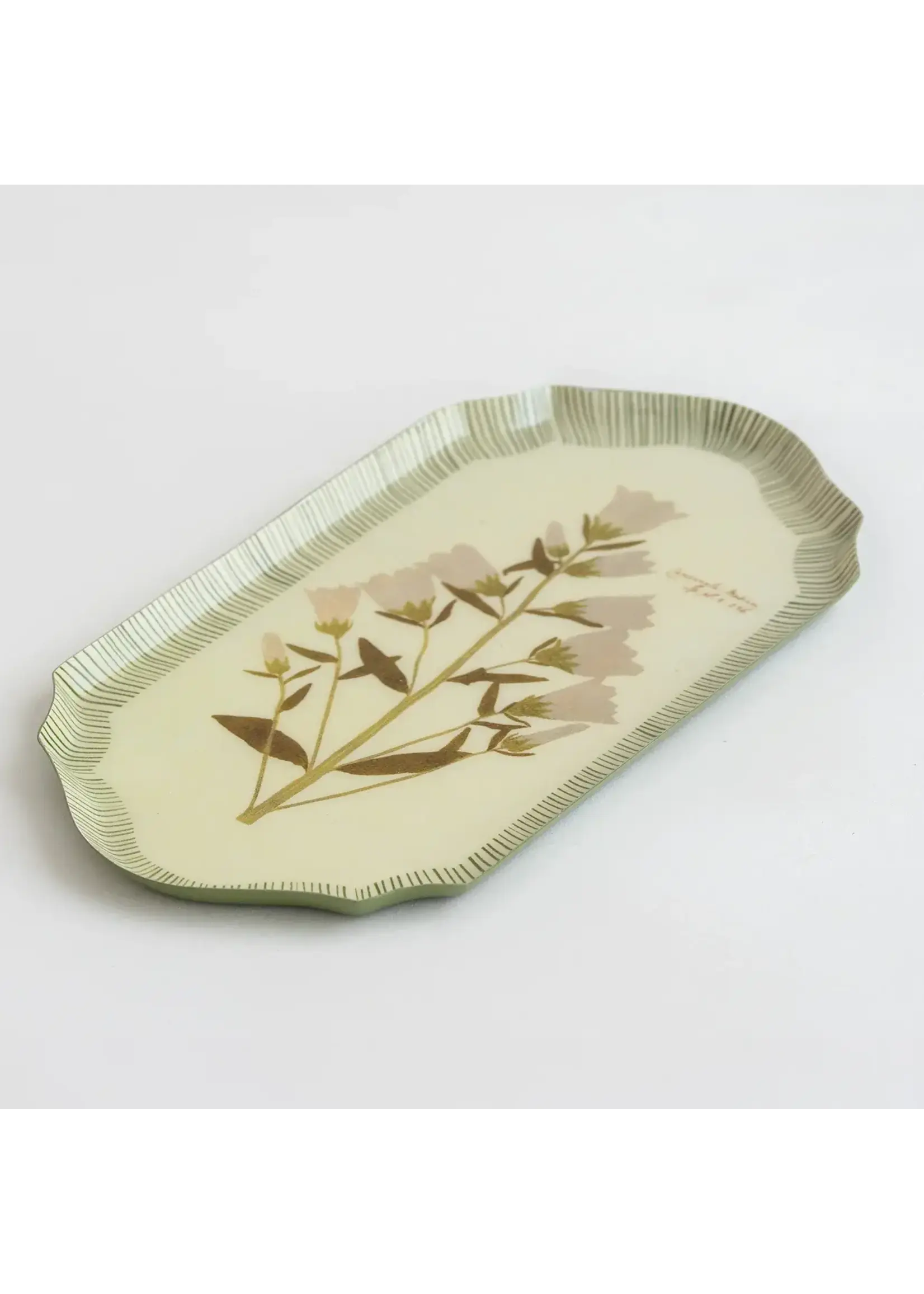 Rommytown Enamel Shaped Edge Tray – Campanula Bellflower