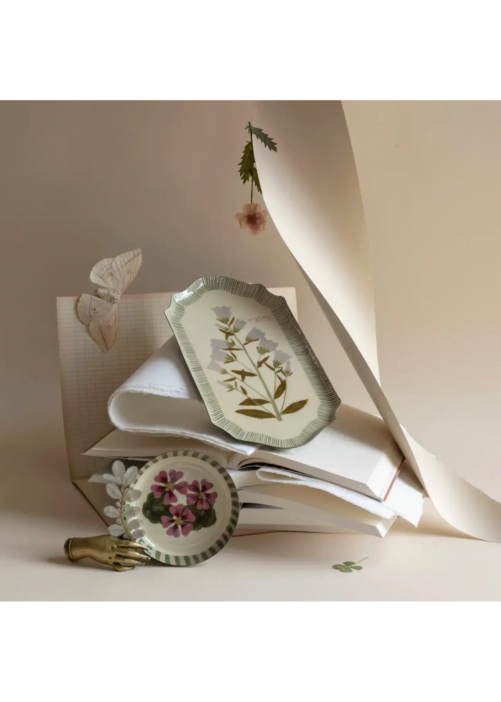 Rommytown Enamel Shaped Edge Tray – Campanula Bellflower