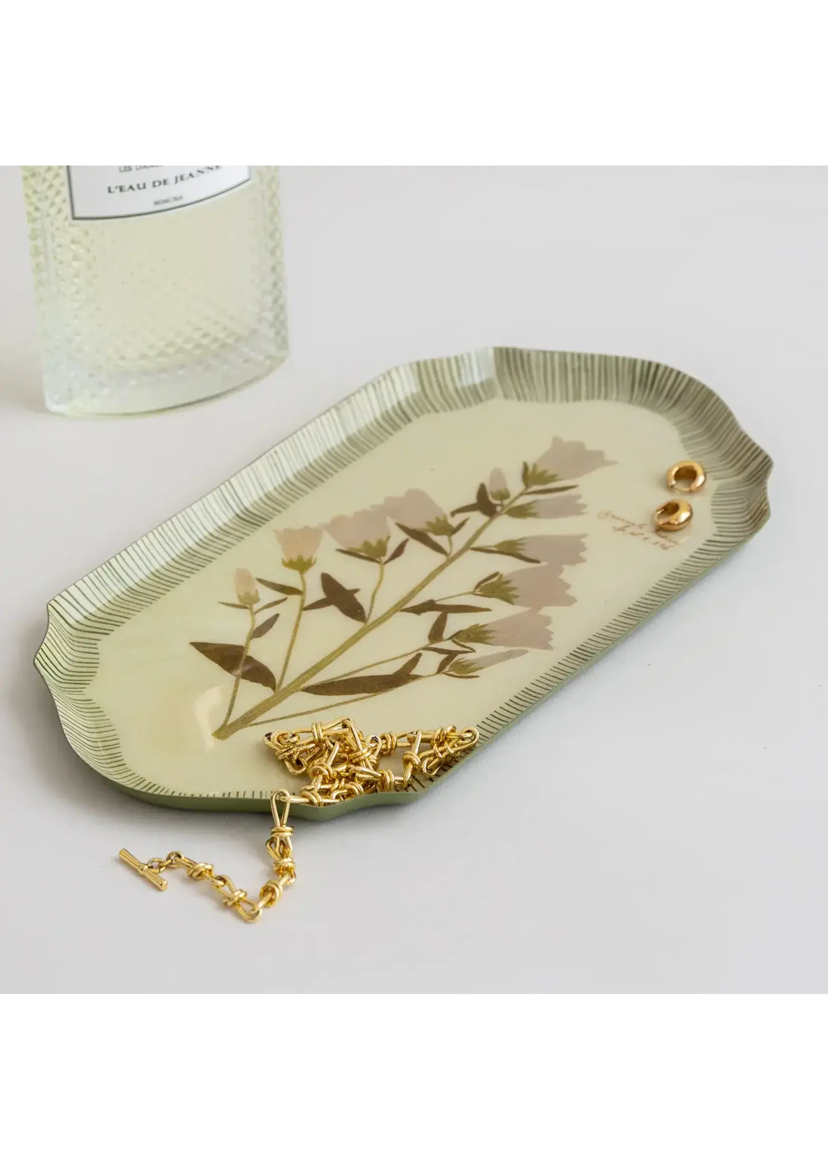 Rommytown Enamel Shaped Edge Tray – Campanula Bellflower