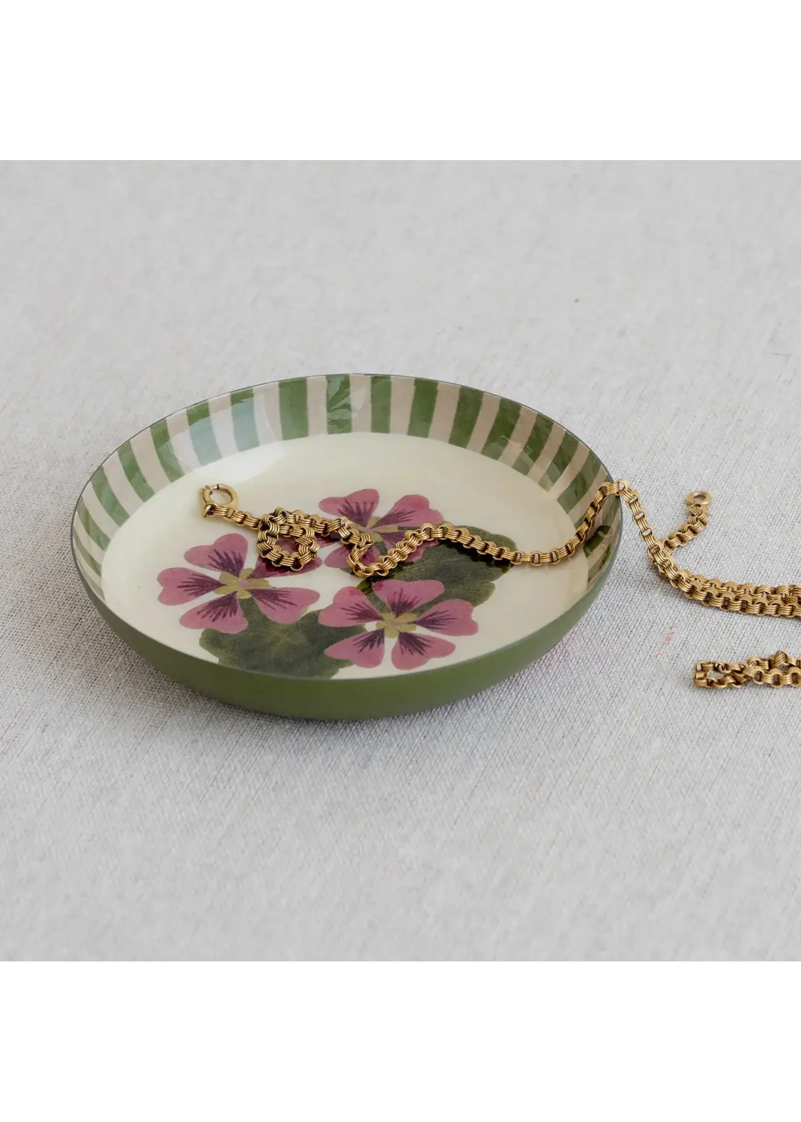 Rommytown Round Enamel Tray - Geranium