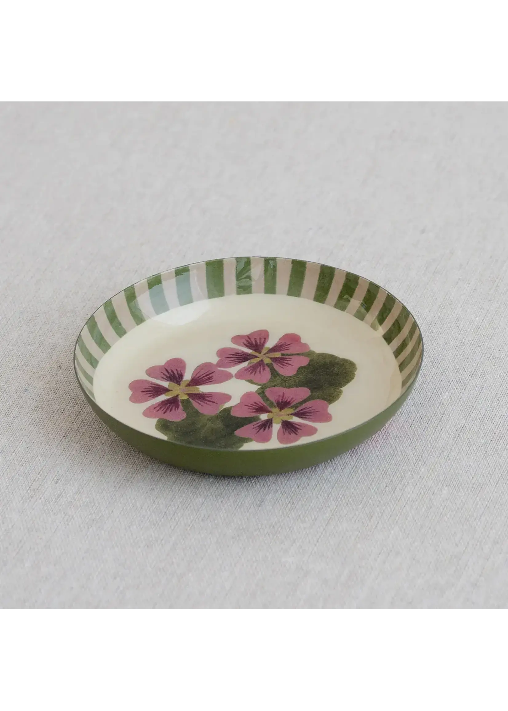 Rommytown Round Enamel Tray - Geranium