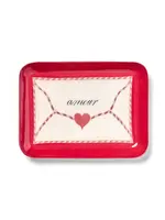 Rommytown Rectangular Enamel Tray - Love Letter