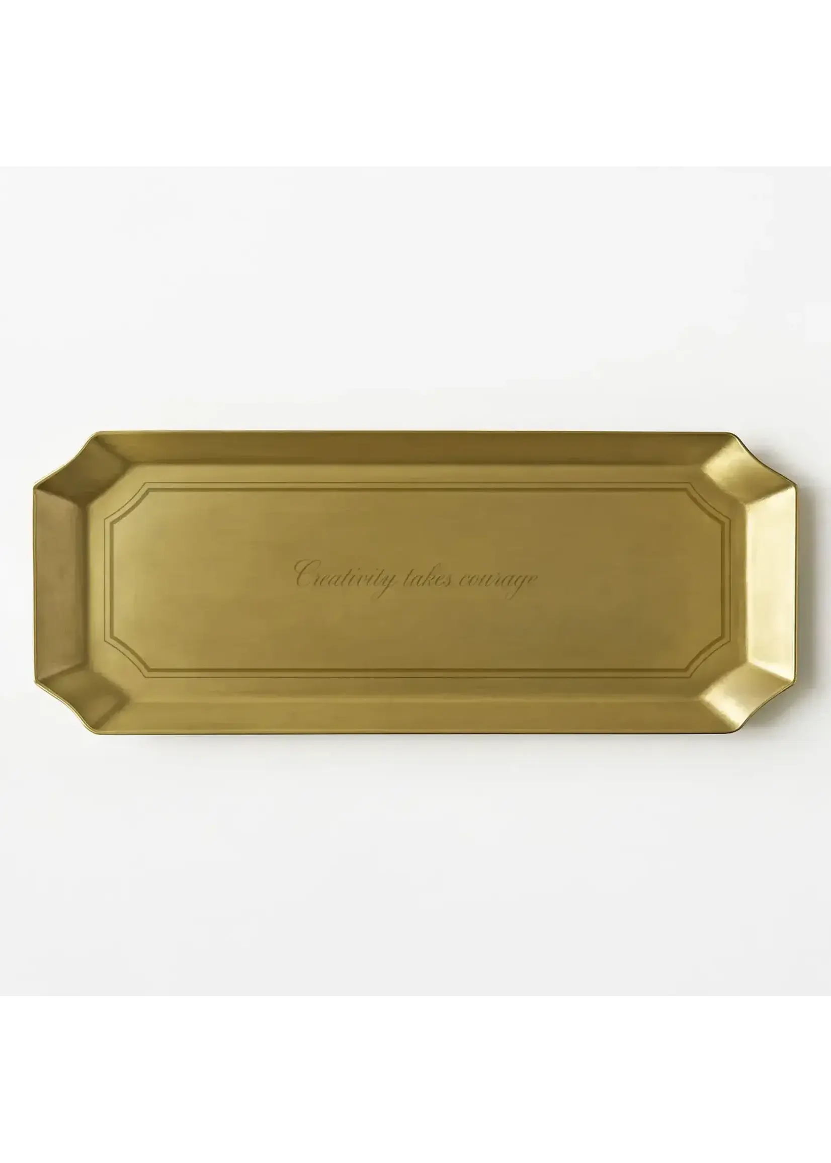 Rommytown Brass Tray - Knowledge is Power