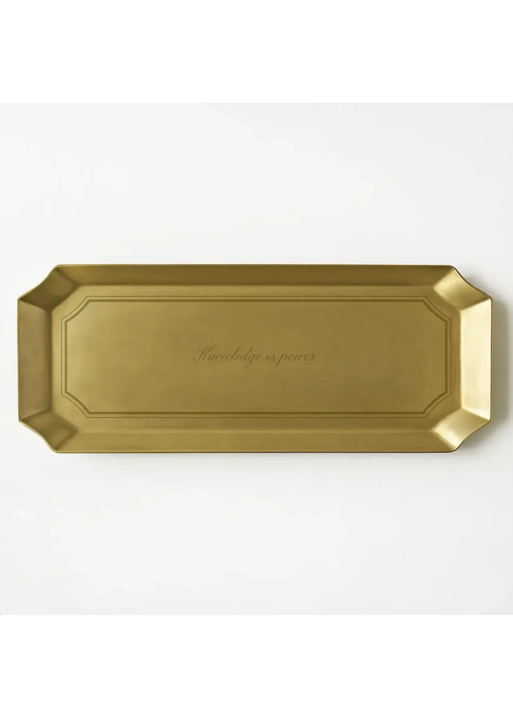 Rommytown Brass Tray - Knowledge is Power