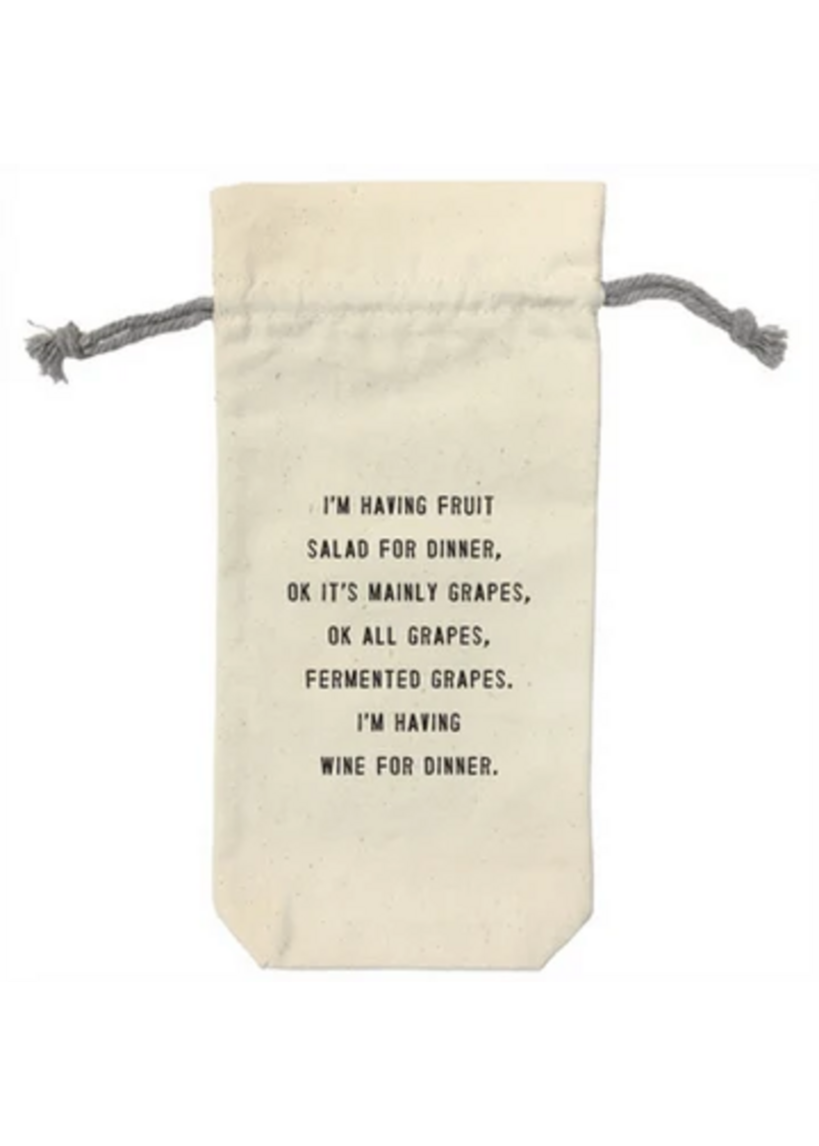 I'm having wine for dinner (Canvas Wine Bag)