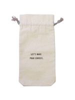 Let's make pour choices (Canvas Wine Bag)