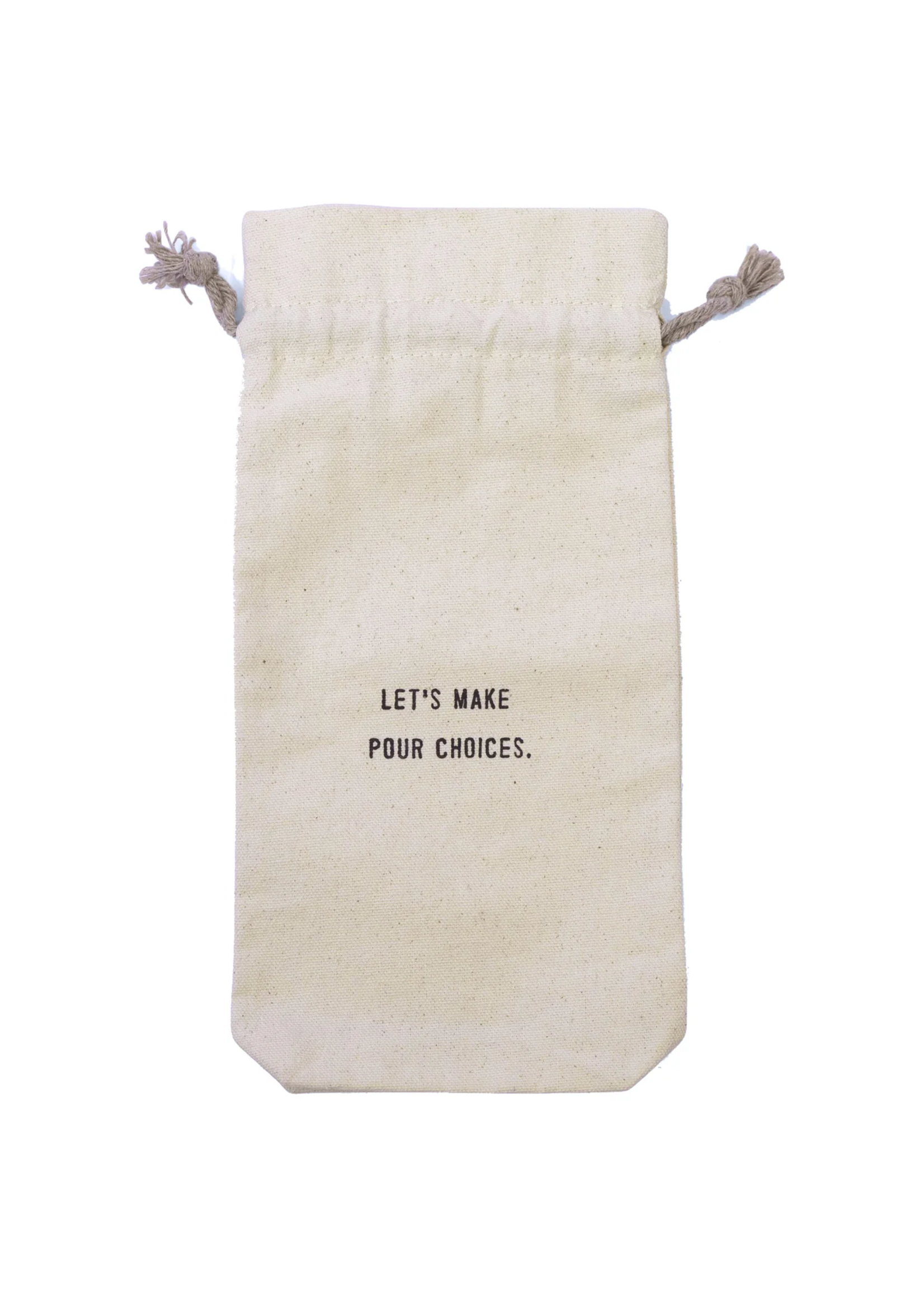 Let's make pour choices (Canvas Wine Bag)