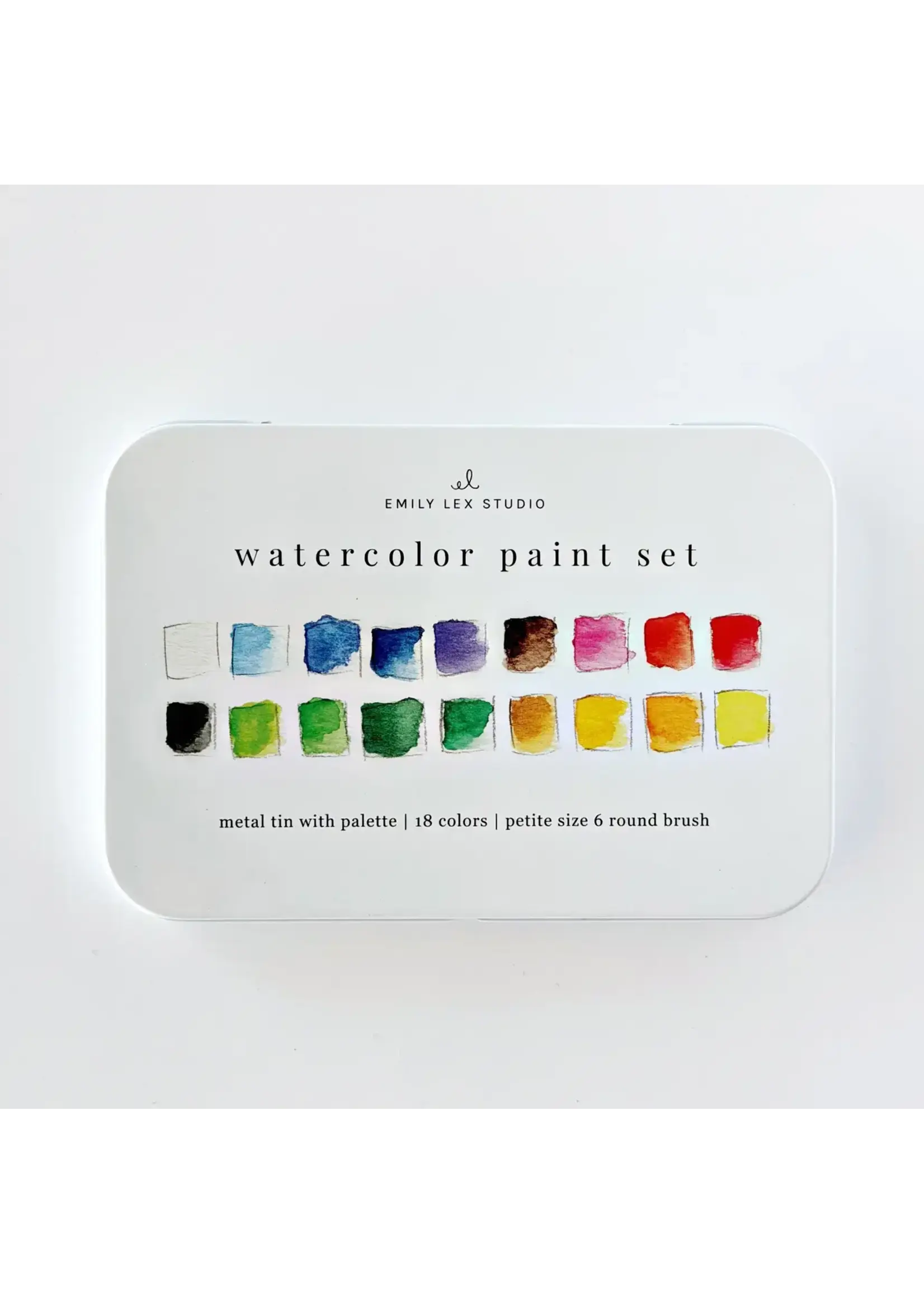 Emily Lex Studio Watercolor Paint Set (18 colors w/brush)