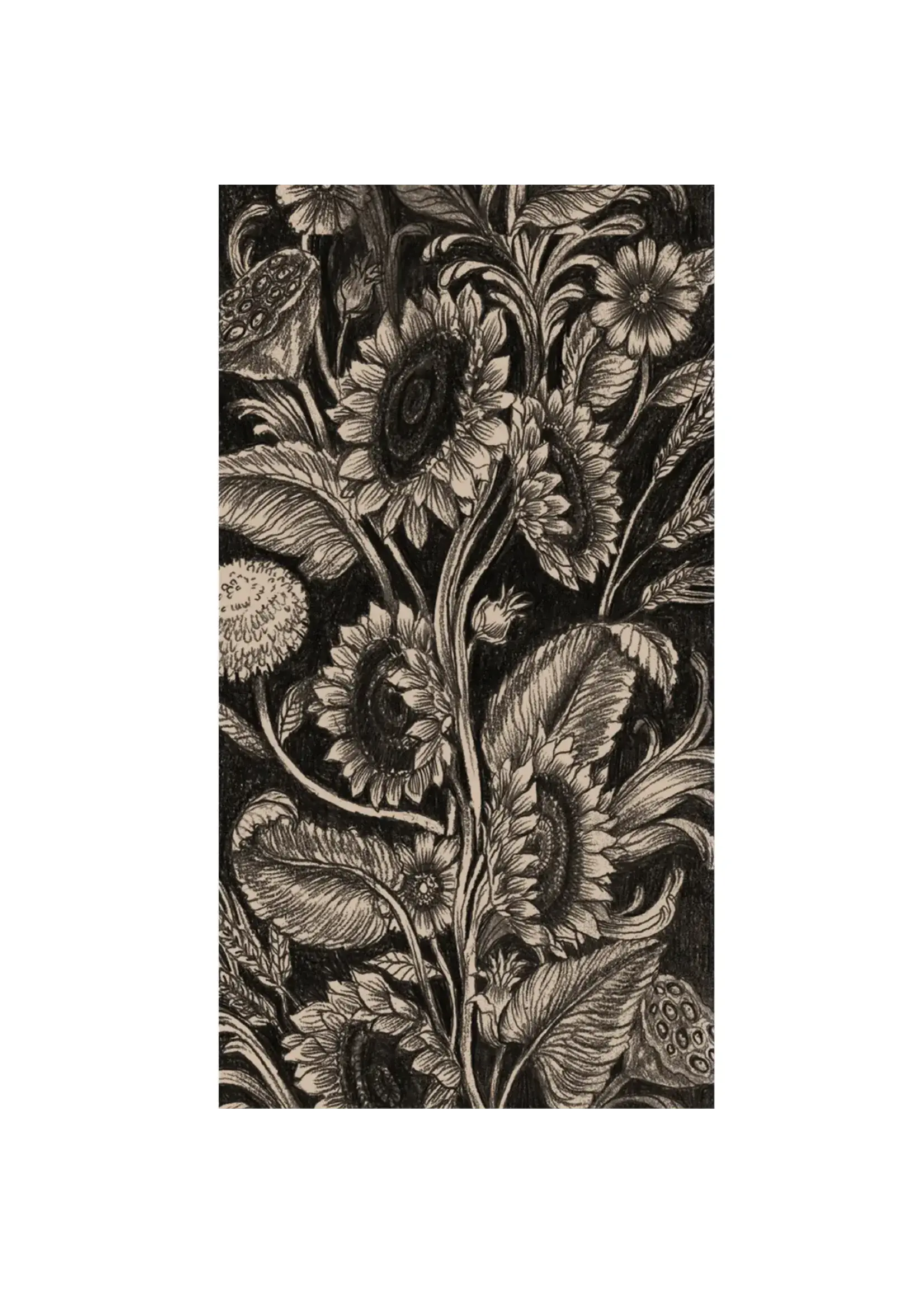 Vintage Sunflower Guest Napkin