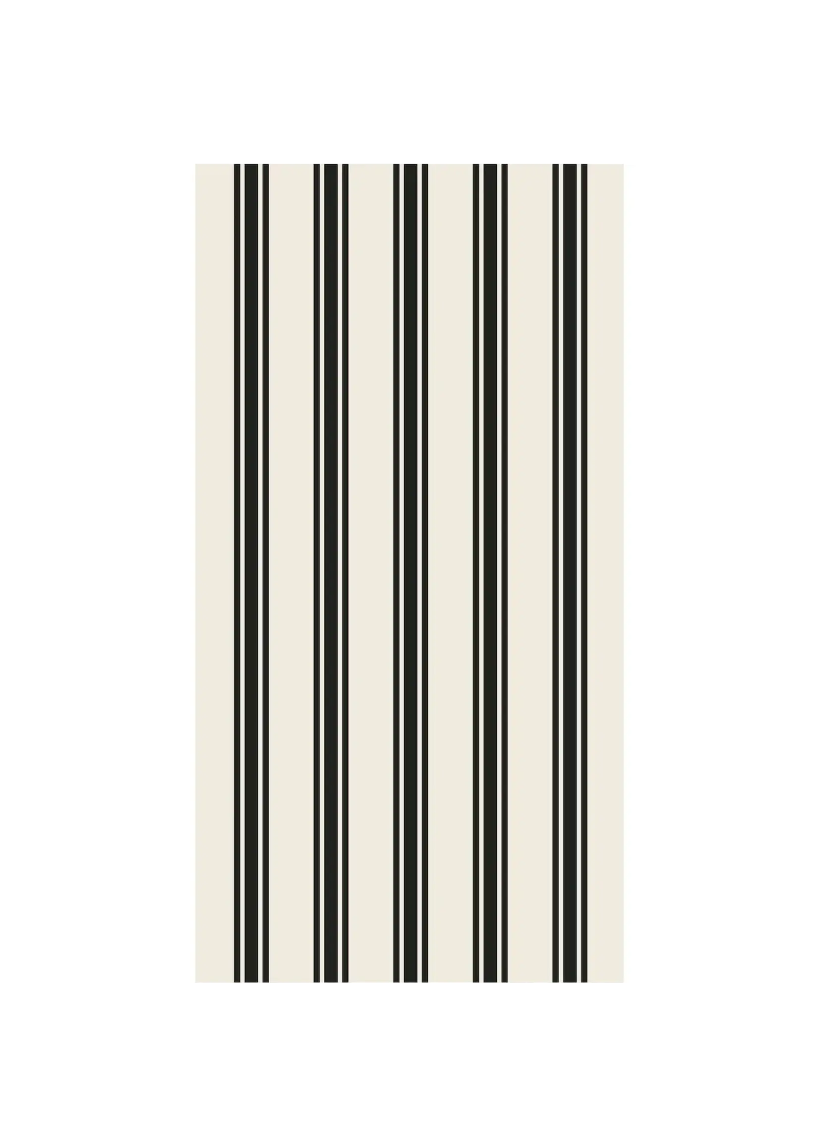 Black Linen Stripe  Guest Napkin