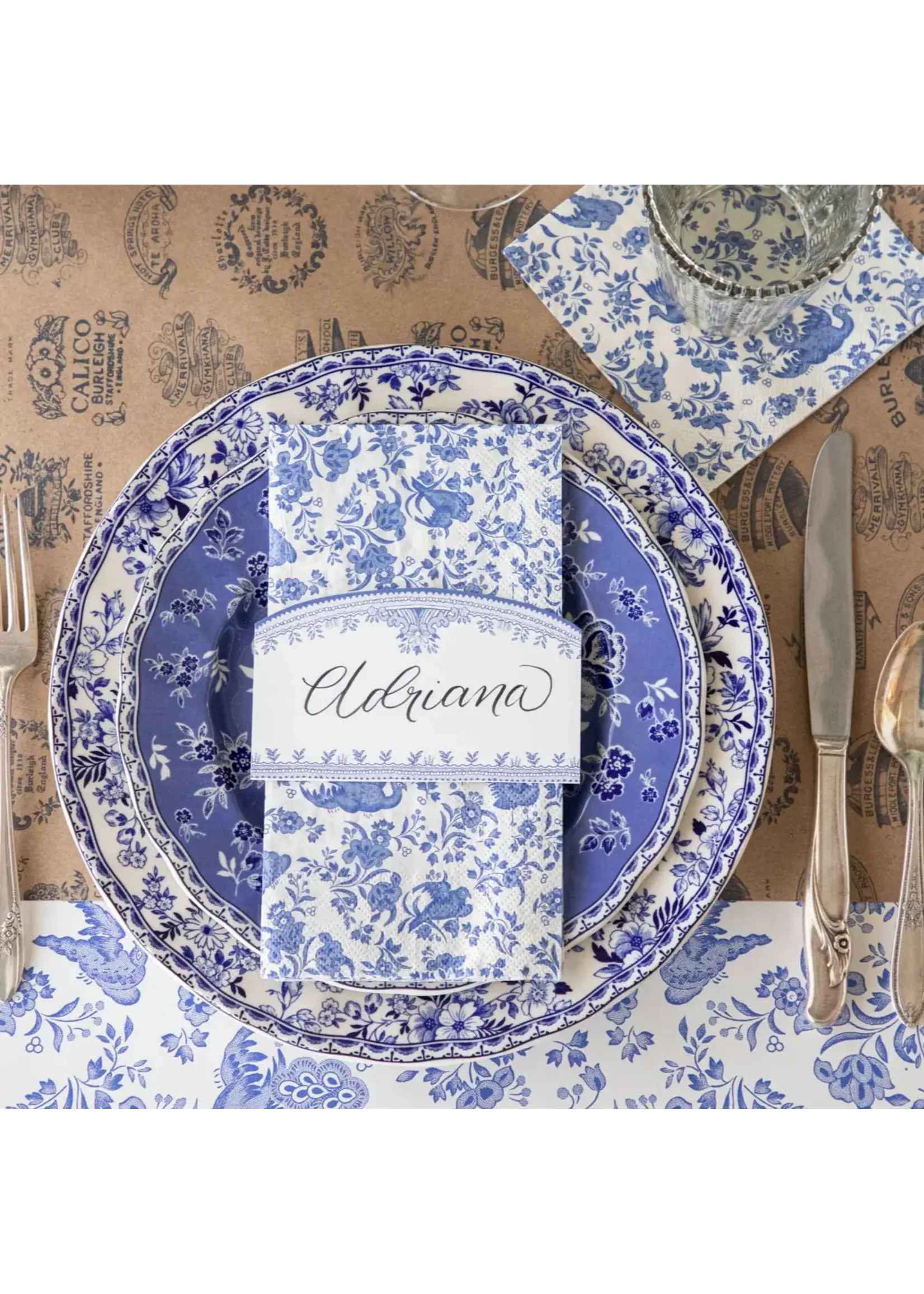 Blue Regal Guest Napkin