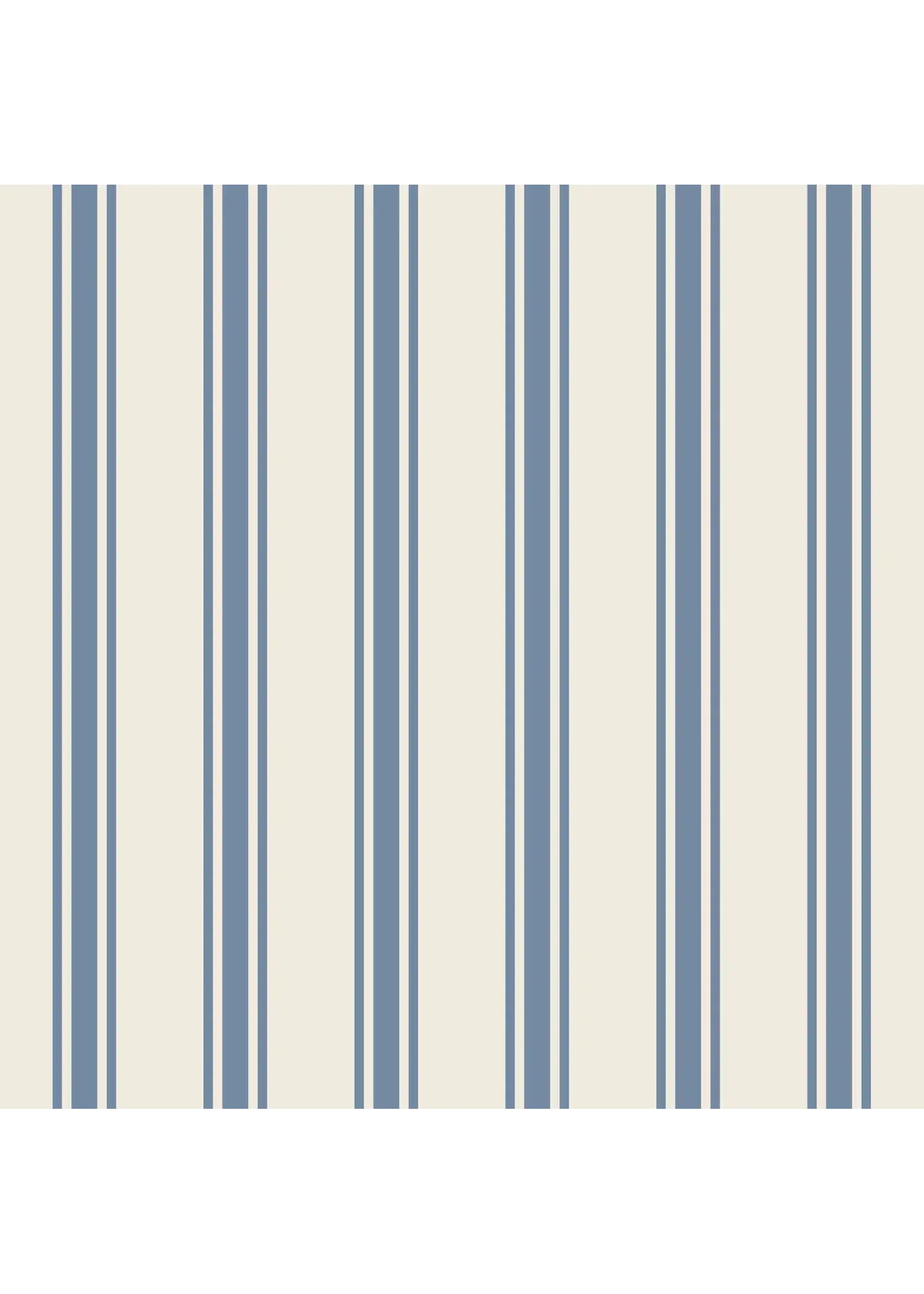 Cornflower Blue Linen Stripe Cocktail Napkins
