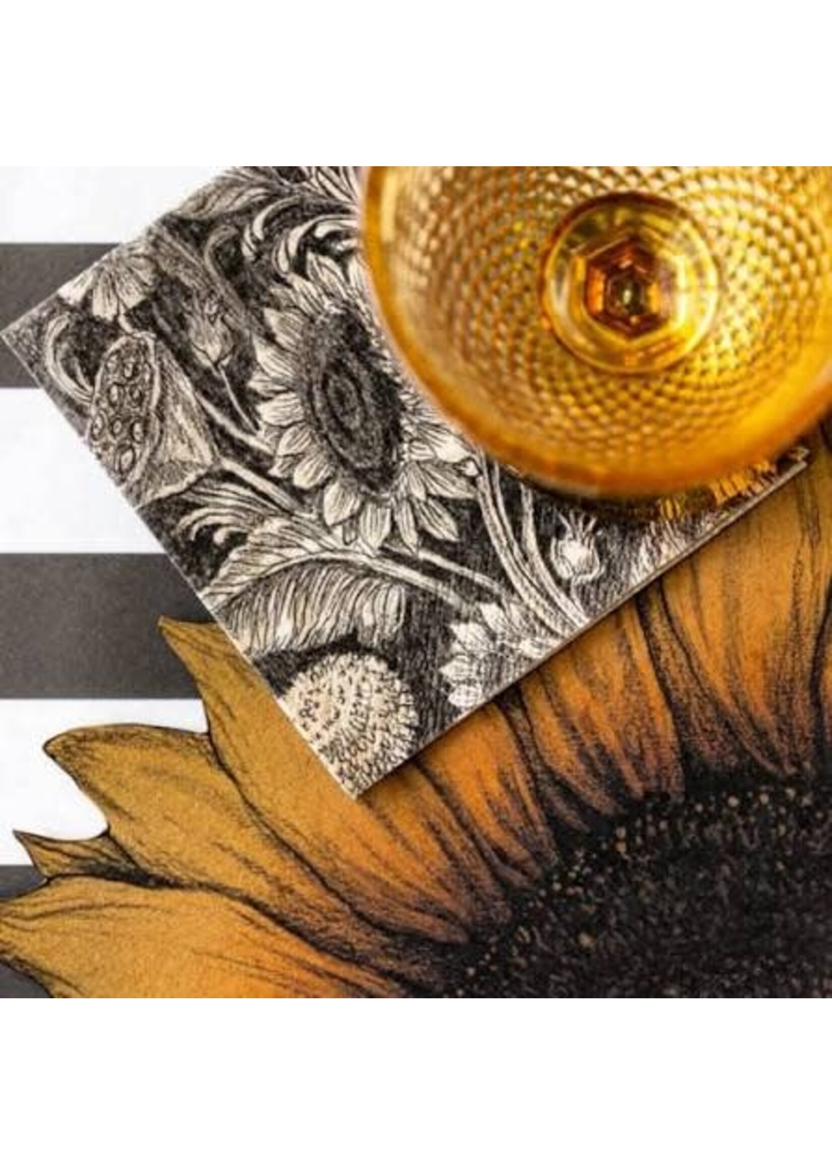 Vintage Sunflower Cocktail Napkin