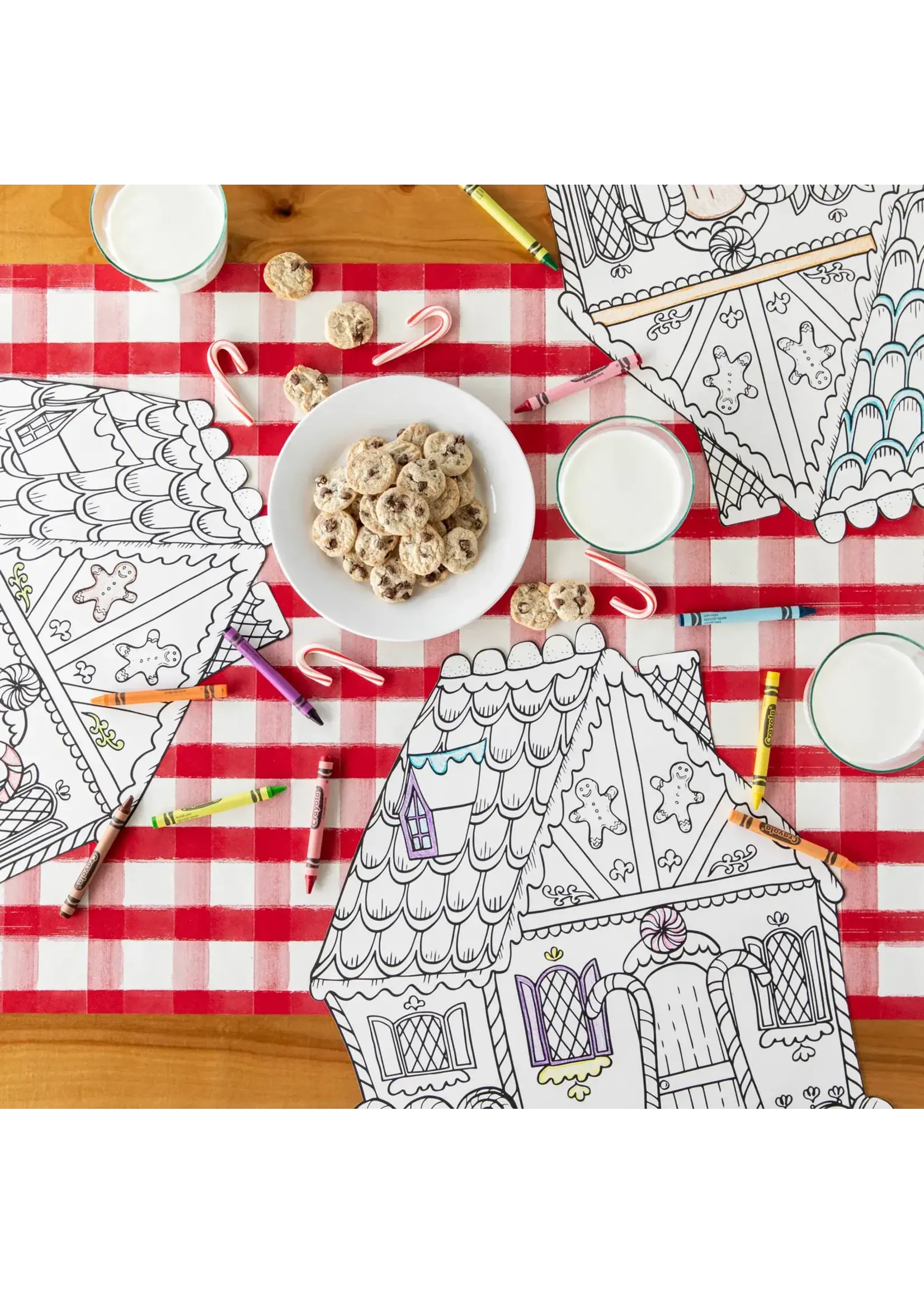 Die Cut Gingerbread House Coloring Placemat