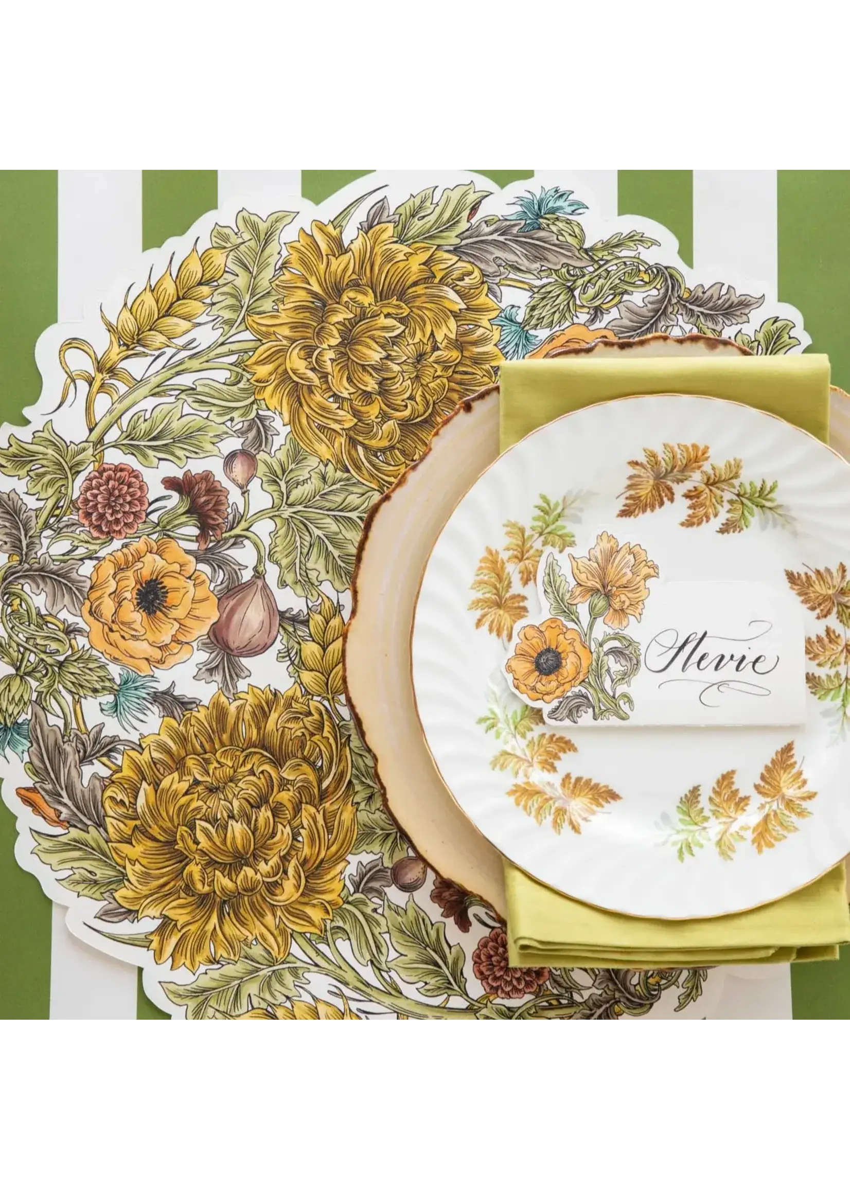 Die-cut Autumn Acanthus Wreath  Placemat