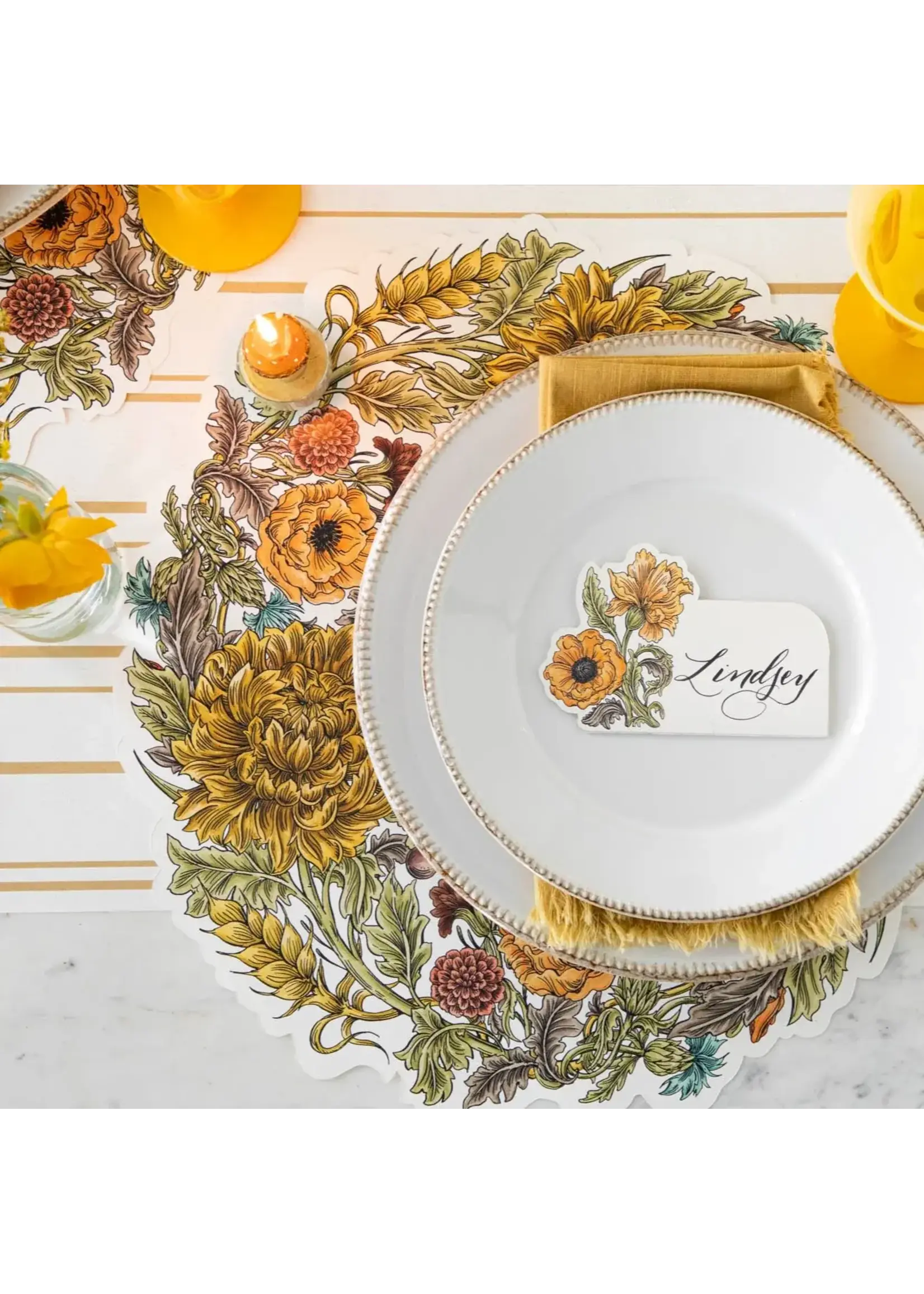 Die-cut Autumn Acanthus Wreath  Placemat