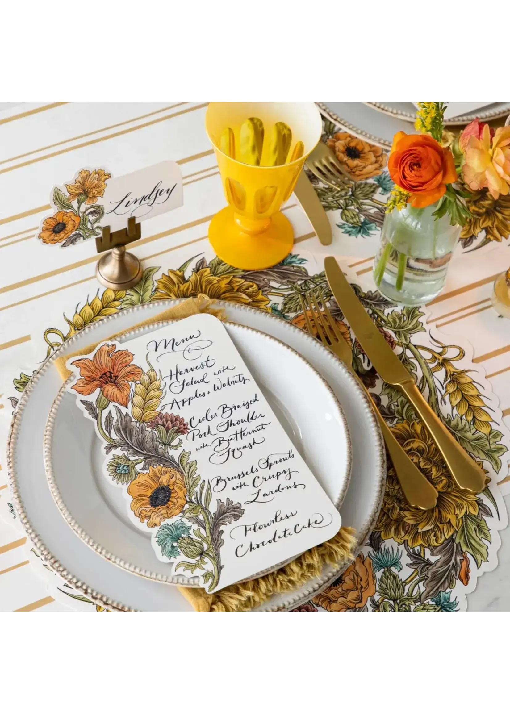 Die-cut Autumn Acanthus Wreath  Placemat