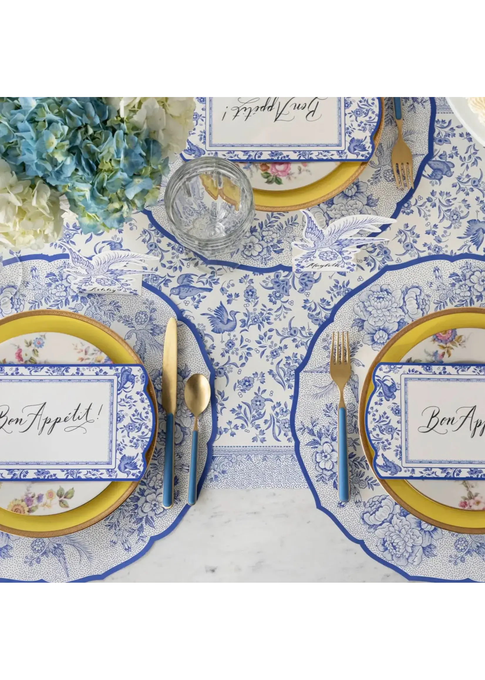 Die-cut Blue Asiatic Pheasants Placemat