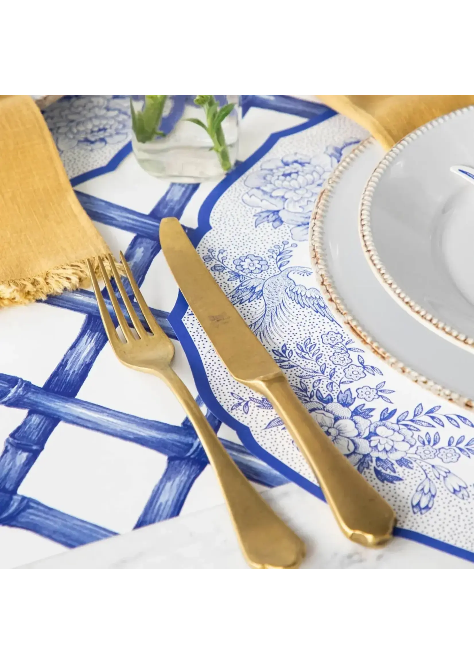 Die-cut Blue Asiatic Pheasants Placemat