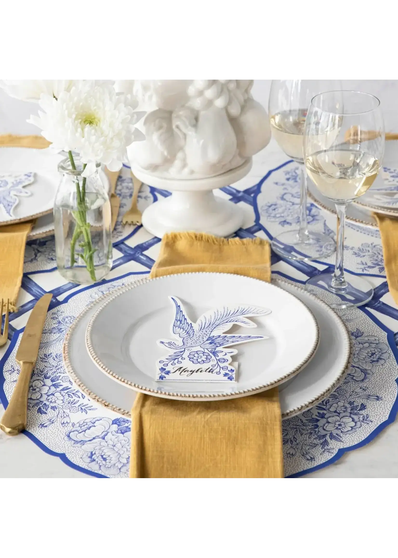 Die-cut Blue Asiatic Pheasants Placemat