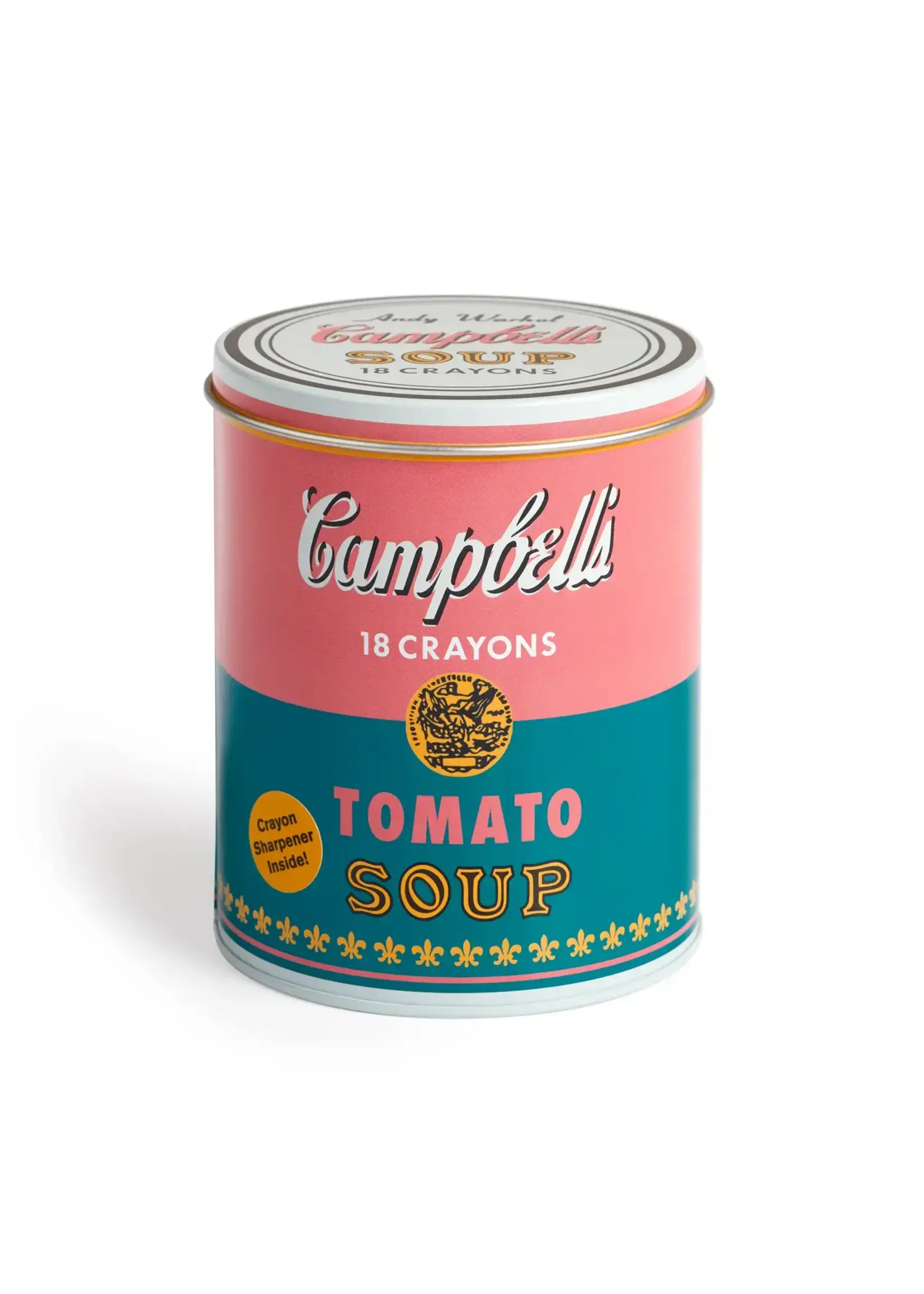 Hachette Book Group Andy Warhol Soup Can Crayons + Sharpener
