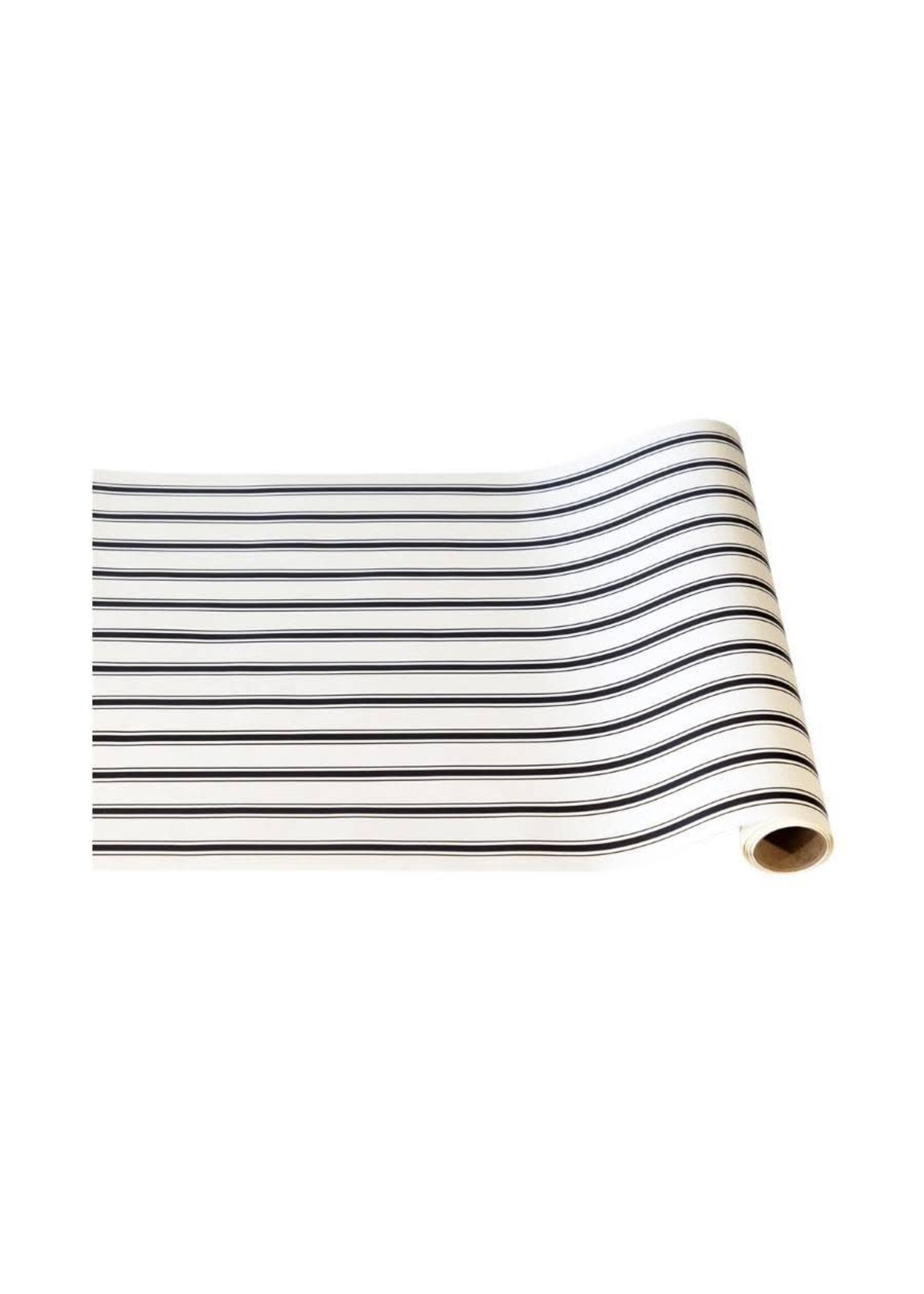 Hester and Cook Black Linen Stripe Runner