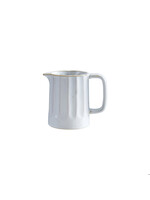 Stoneware White Ribbed Creamer