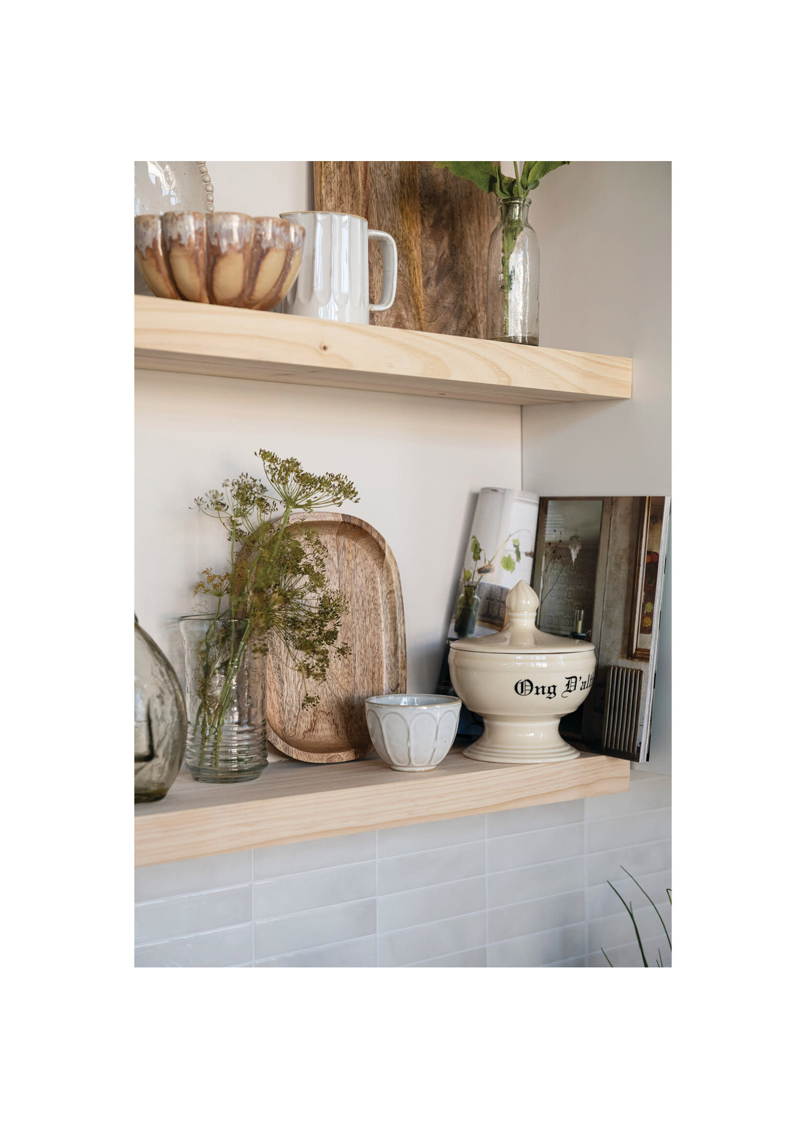 White Stoneware Ribbed Bowl,  (Each One Will Vary) SKU#DG2329