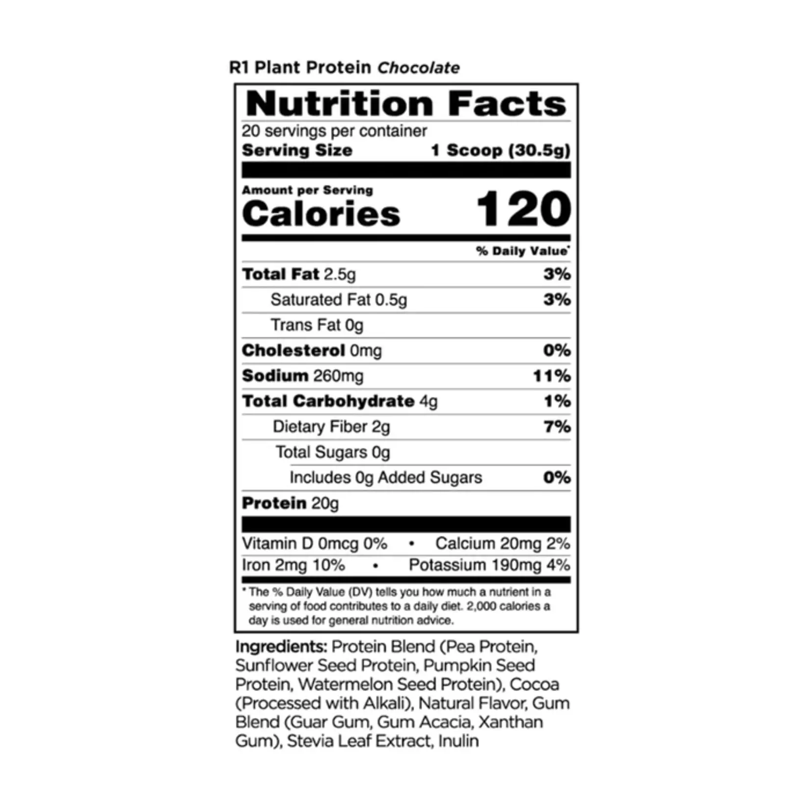 Rule 1 R1 Plant Protein
