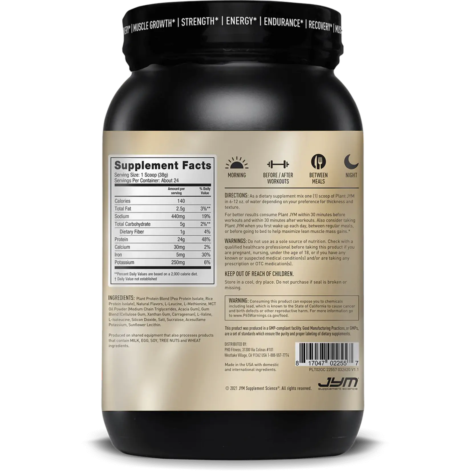Jym Brand JYM Plant Protein 2lb